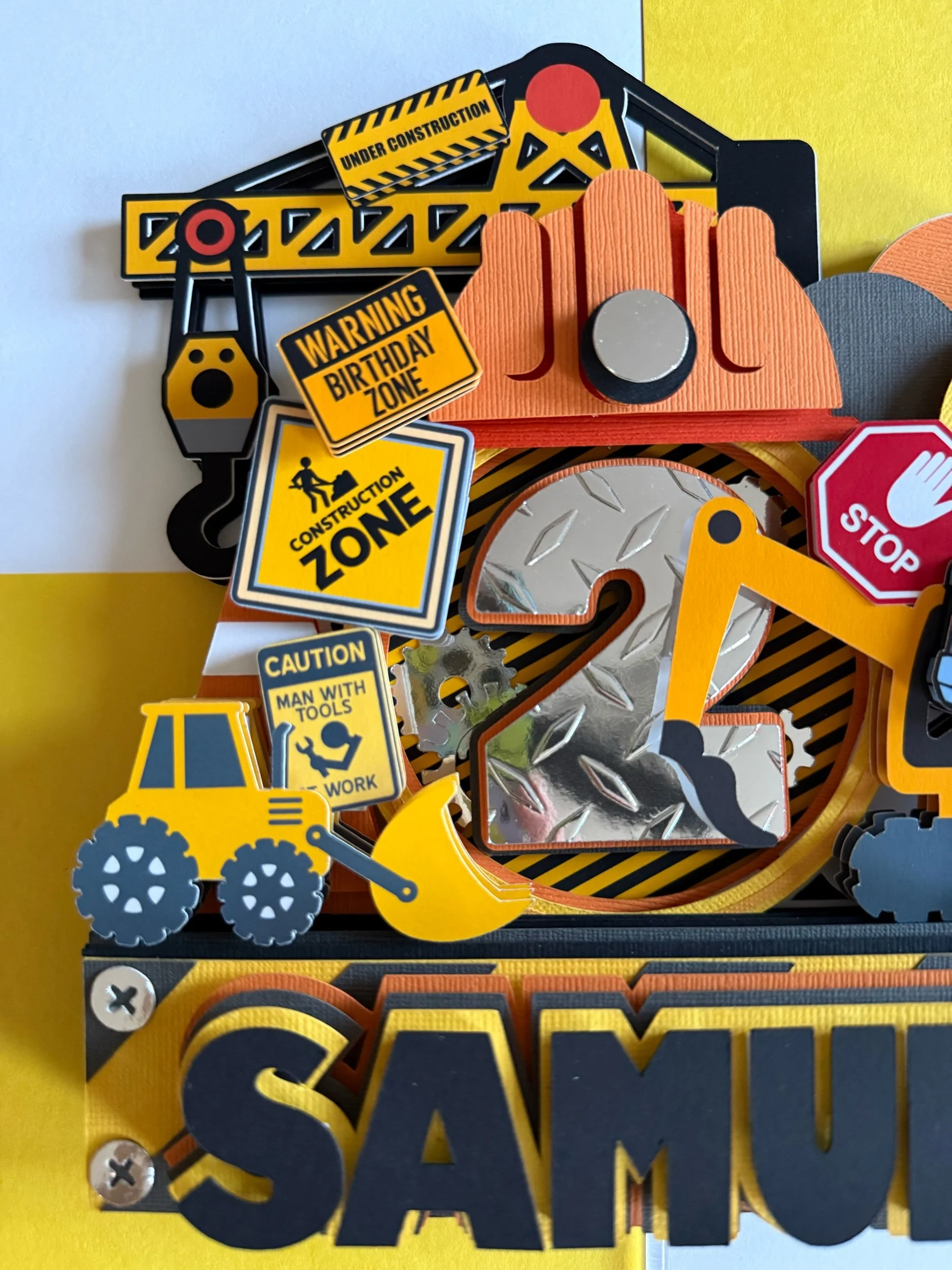 construction cake topper