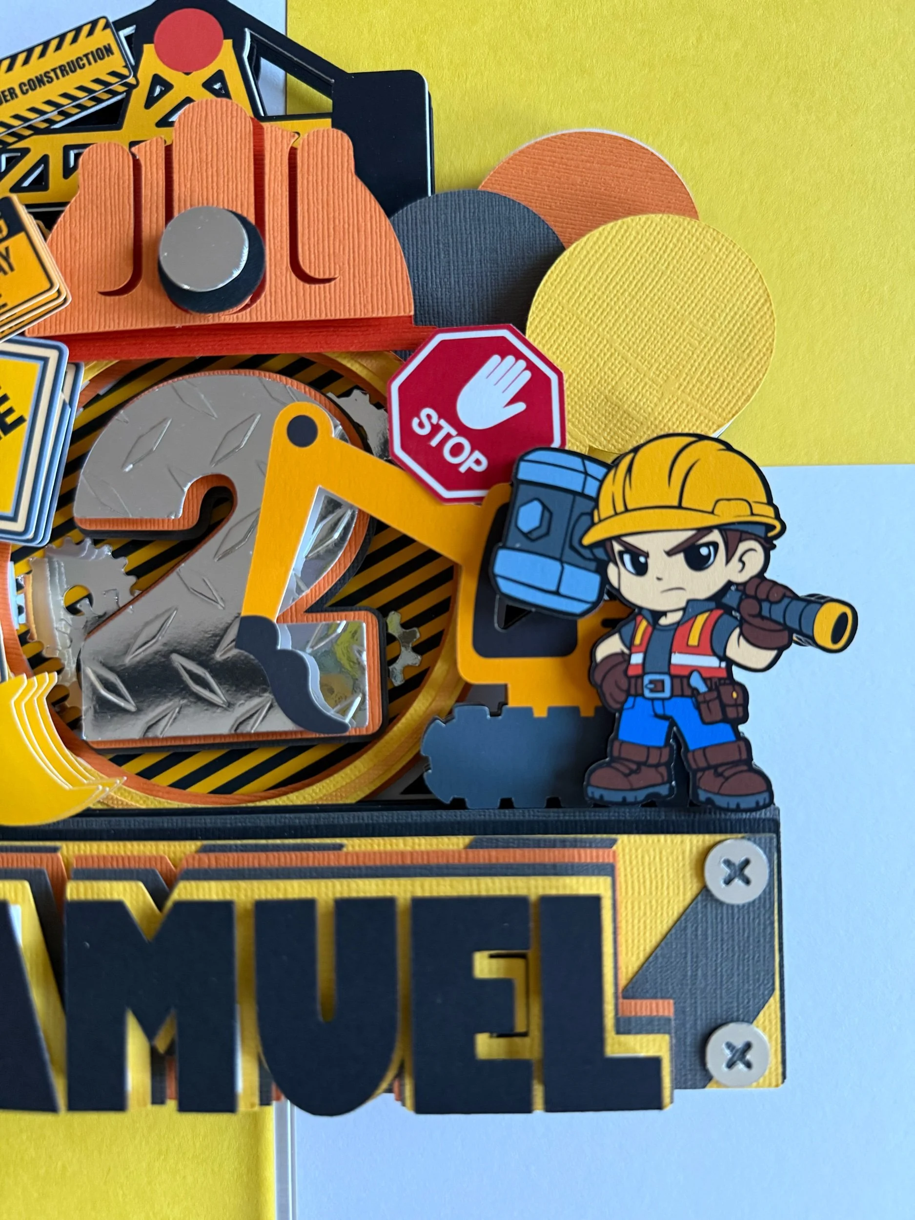 hard hat cake topper