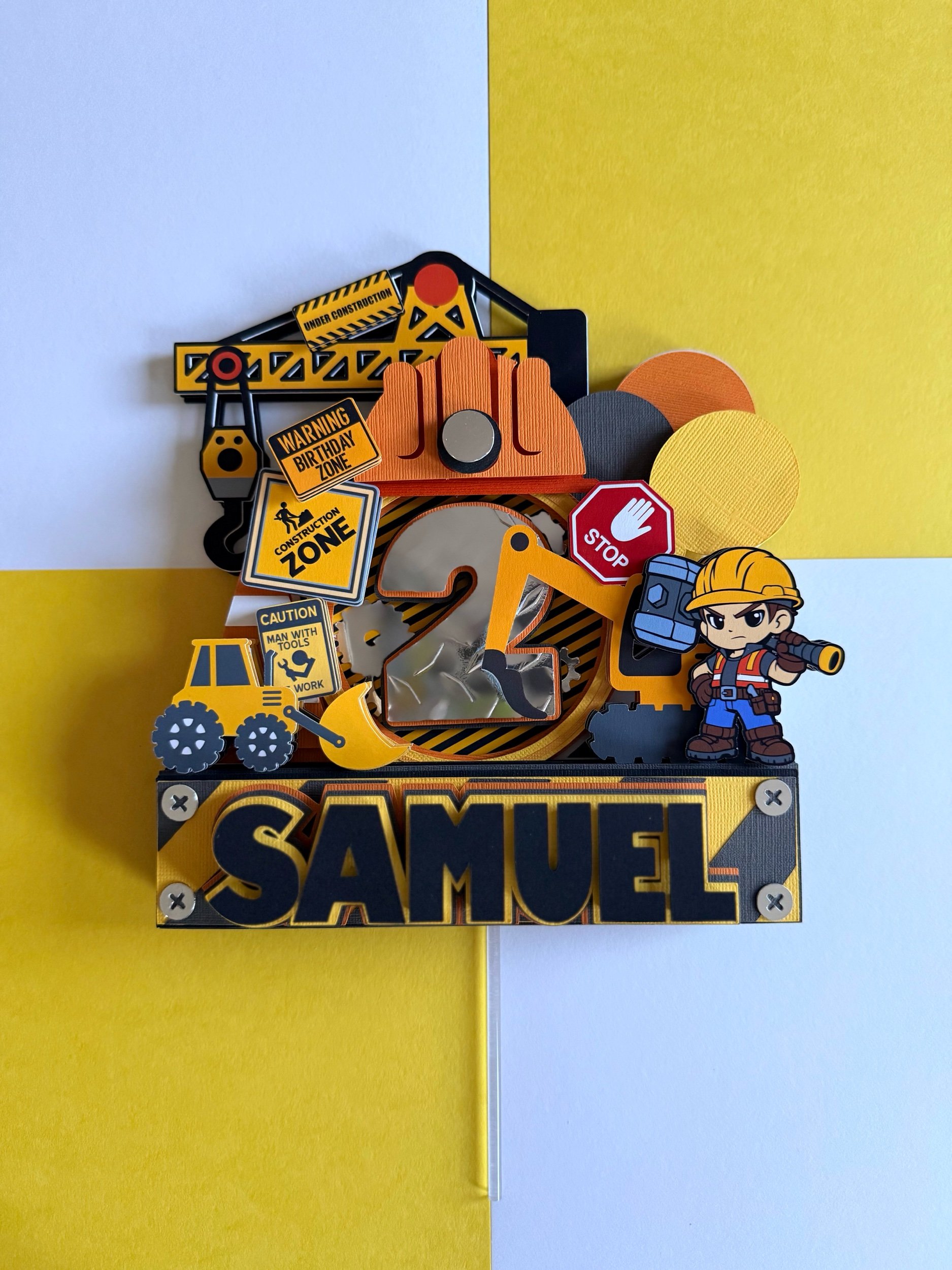 Construction Cake Topper