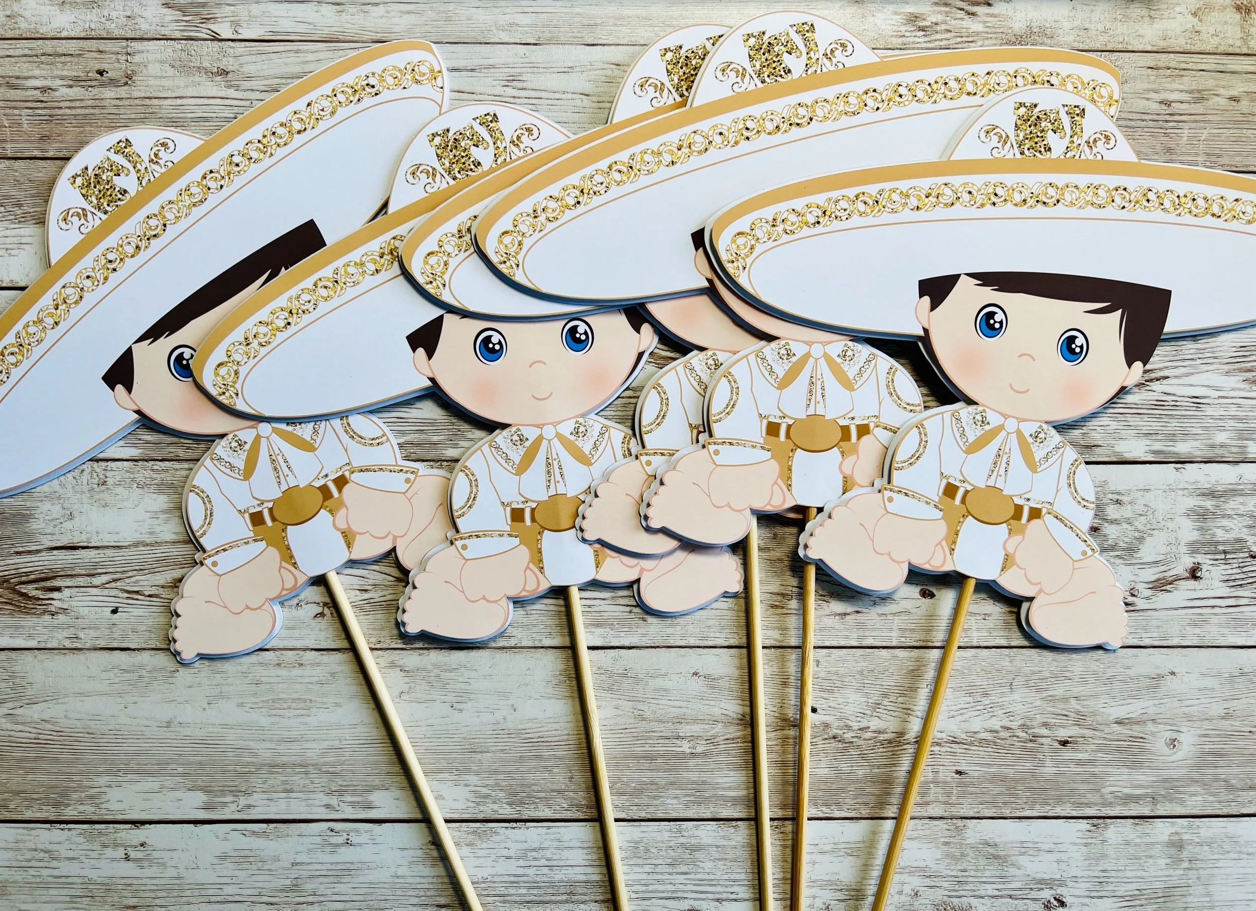 charrito baptism centerpieces