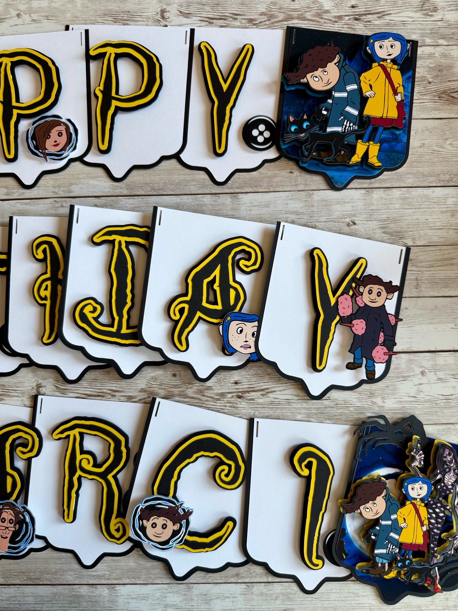 Coraline Birthday Banner