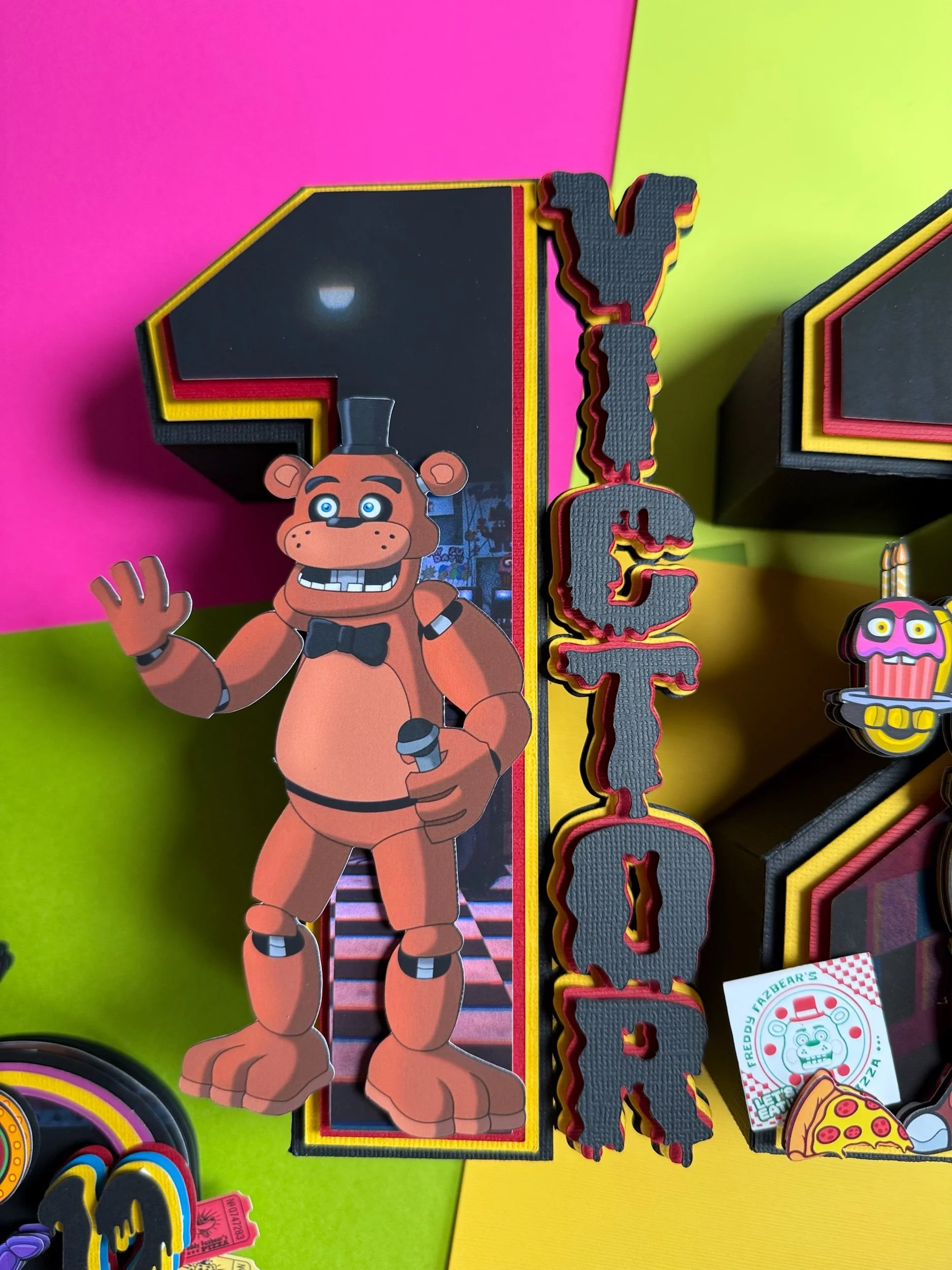 dark animatronics 3d numbers