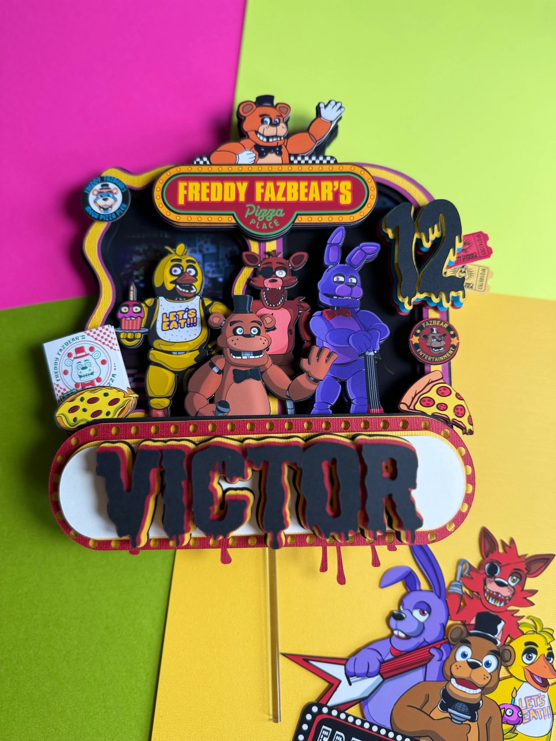 Dark Animatronics Cake Topper