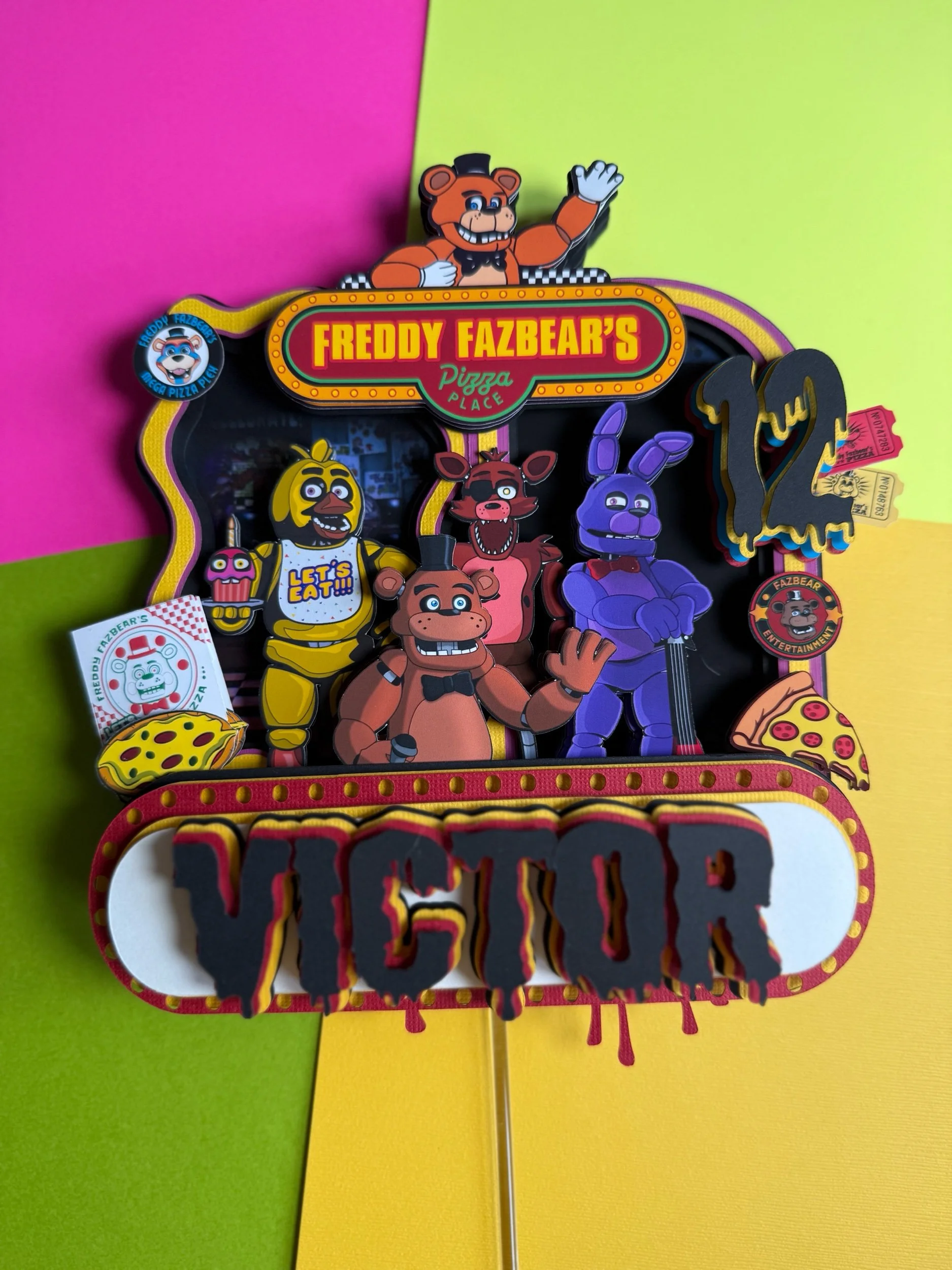dark animatronics cake topper