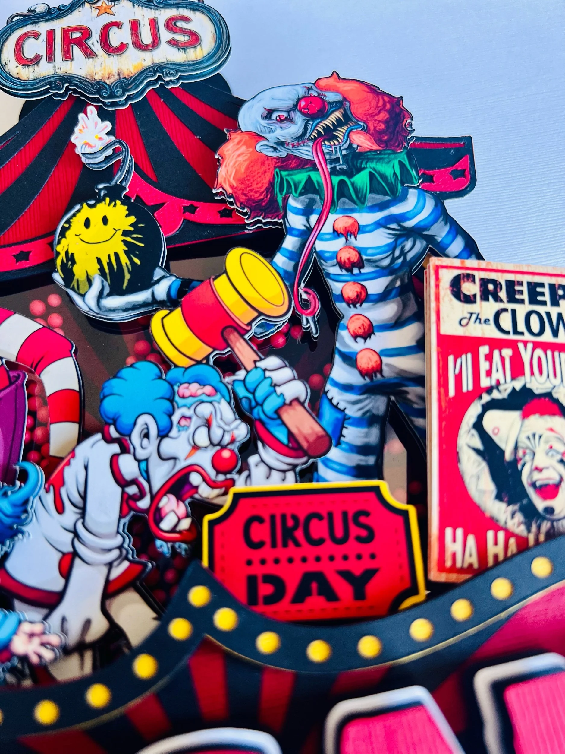 dark carnival circus cake topper
