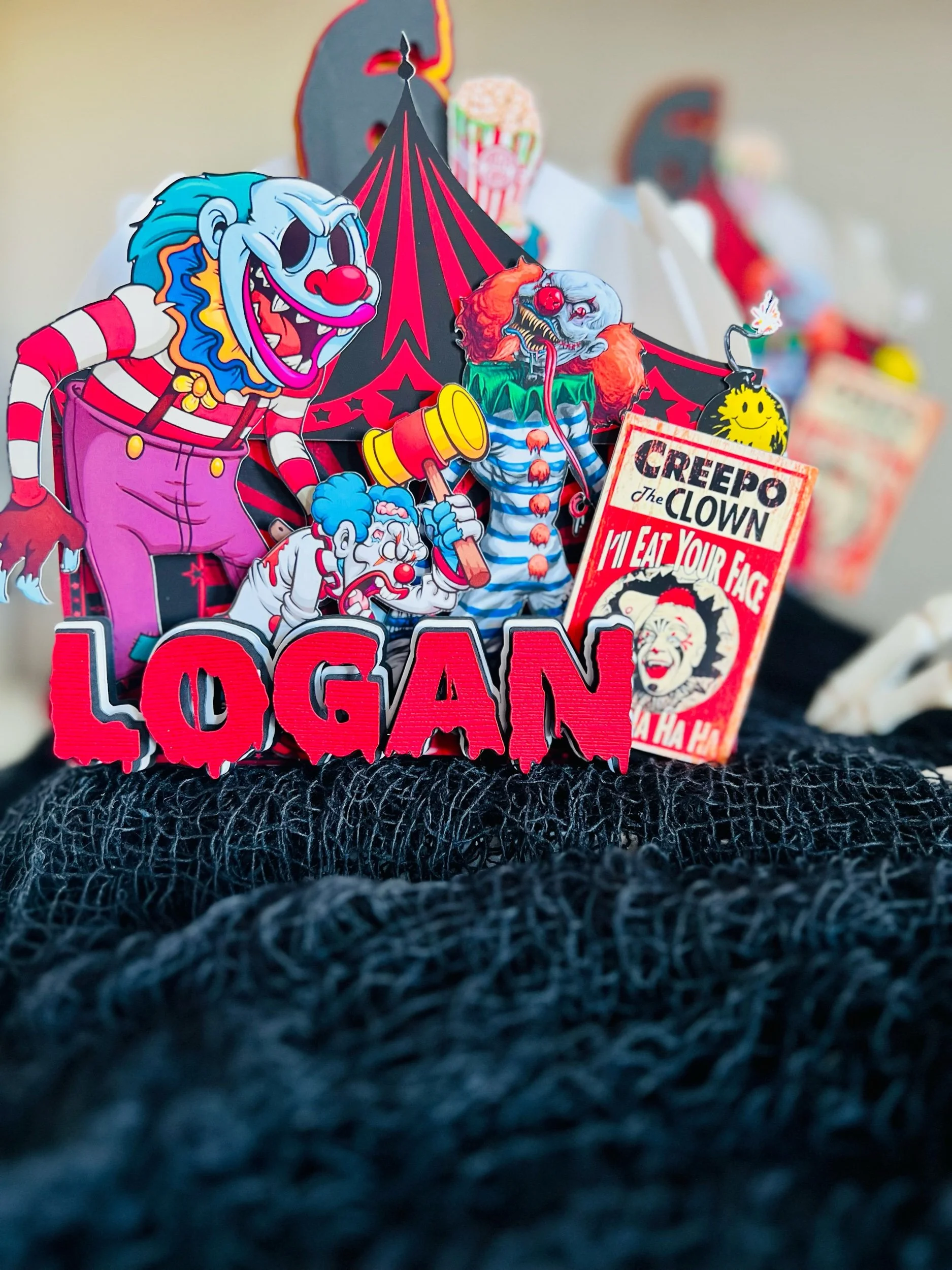 dark carnival circus favor boxes