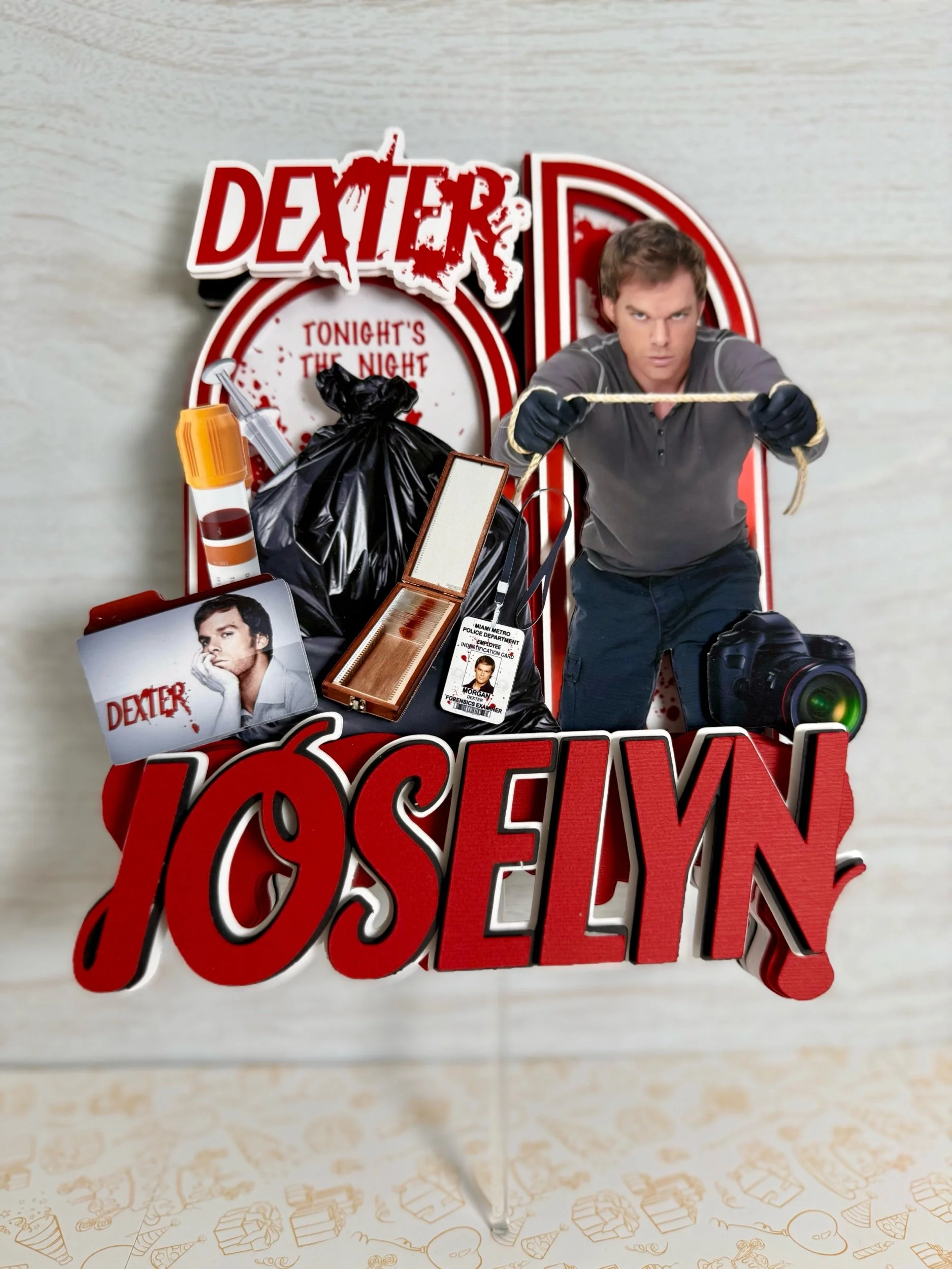 dexter cake topper