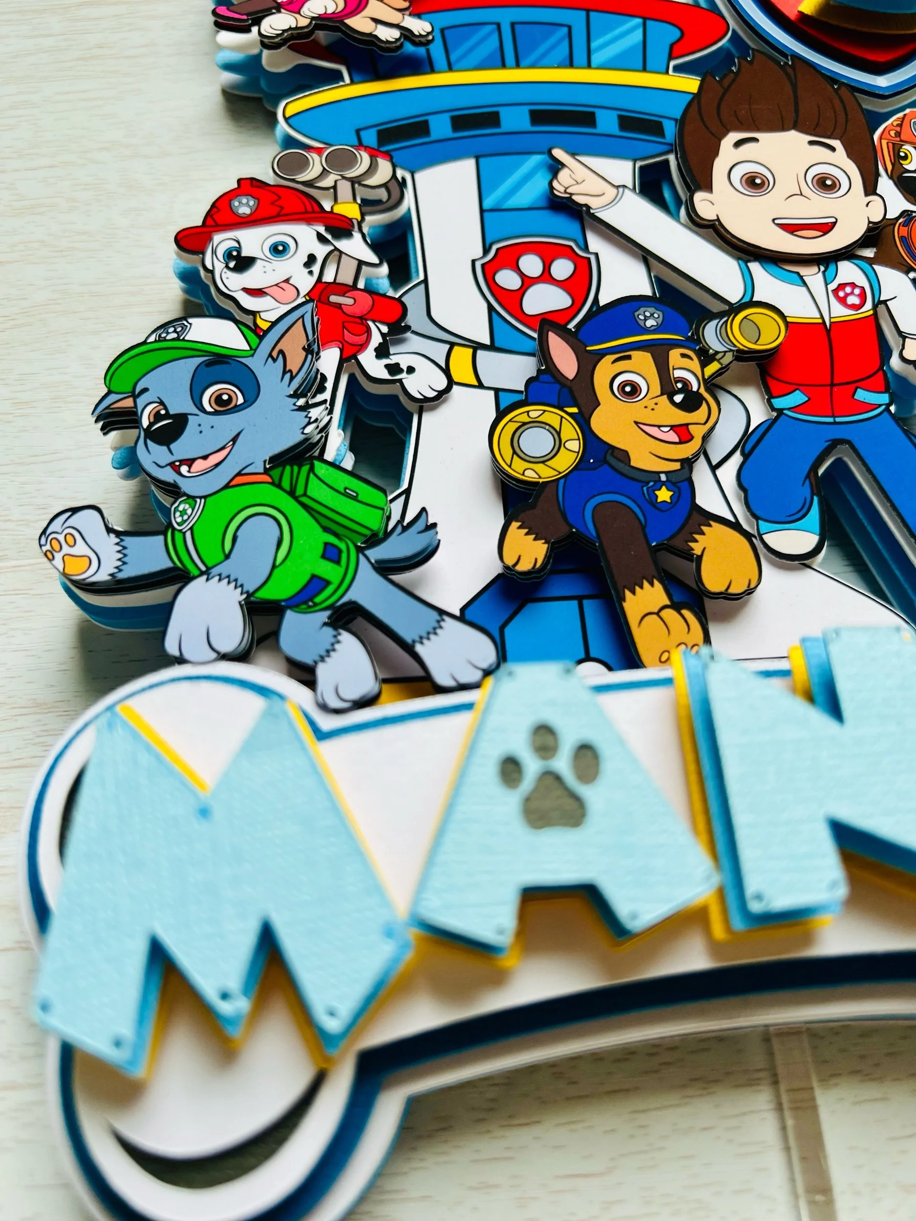 paw patrol cake topper