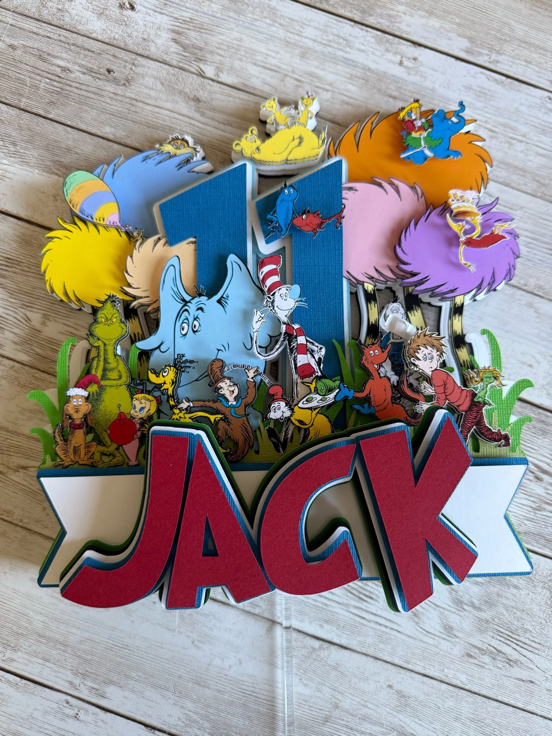 Dr Seuss Cake Topper