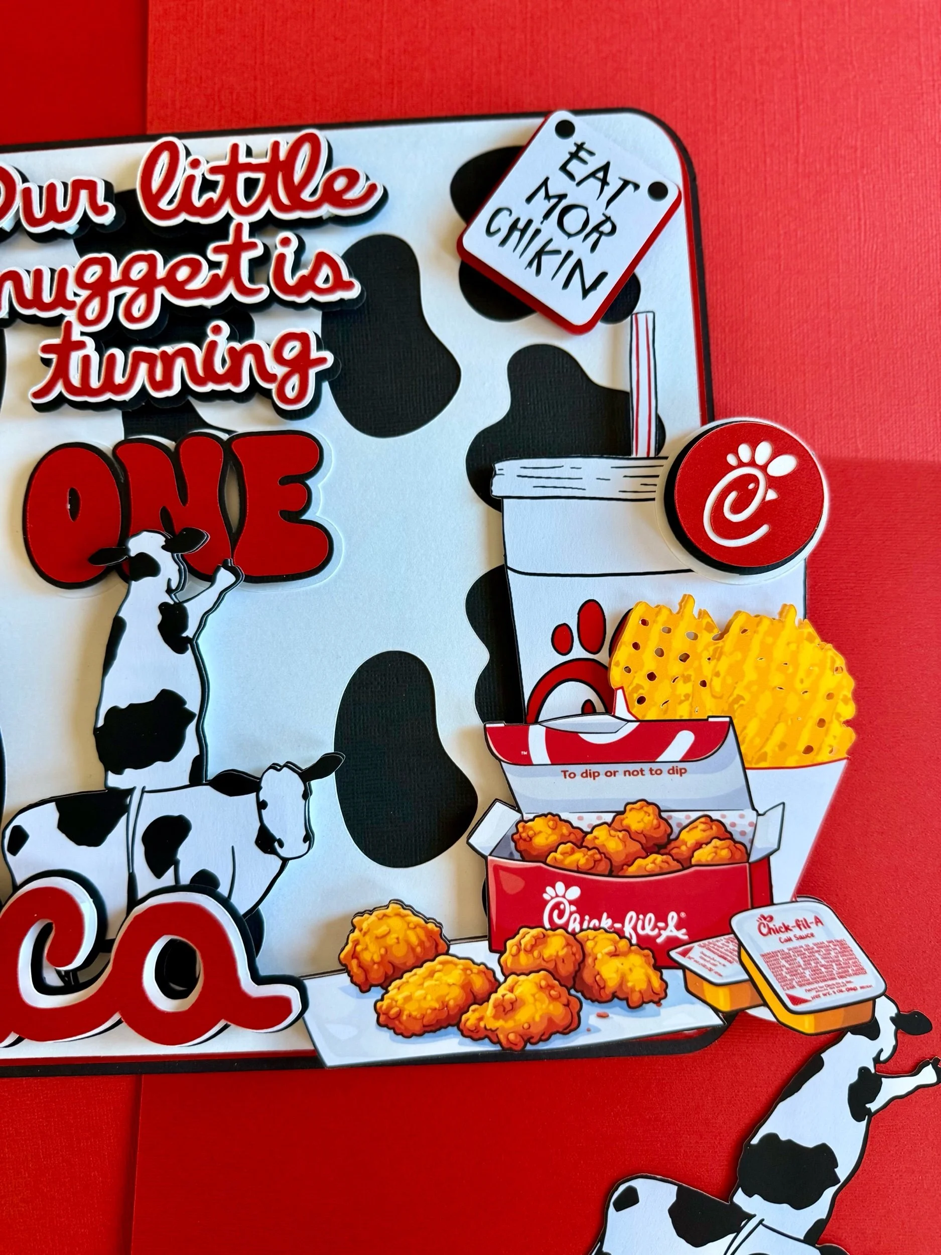 chick fil a cake topper