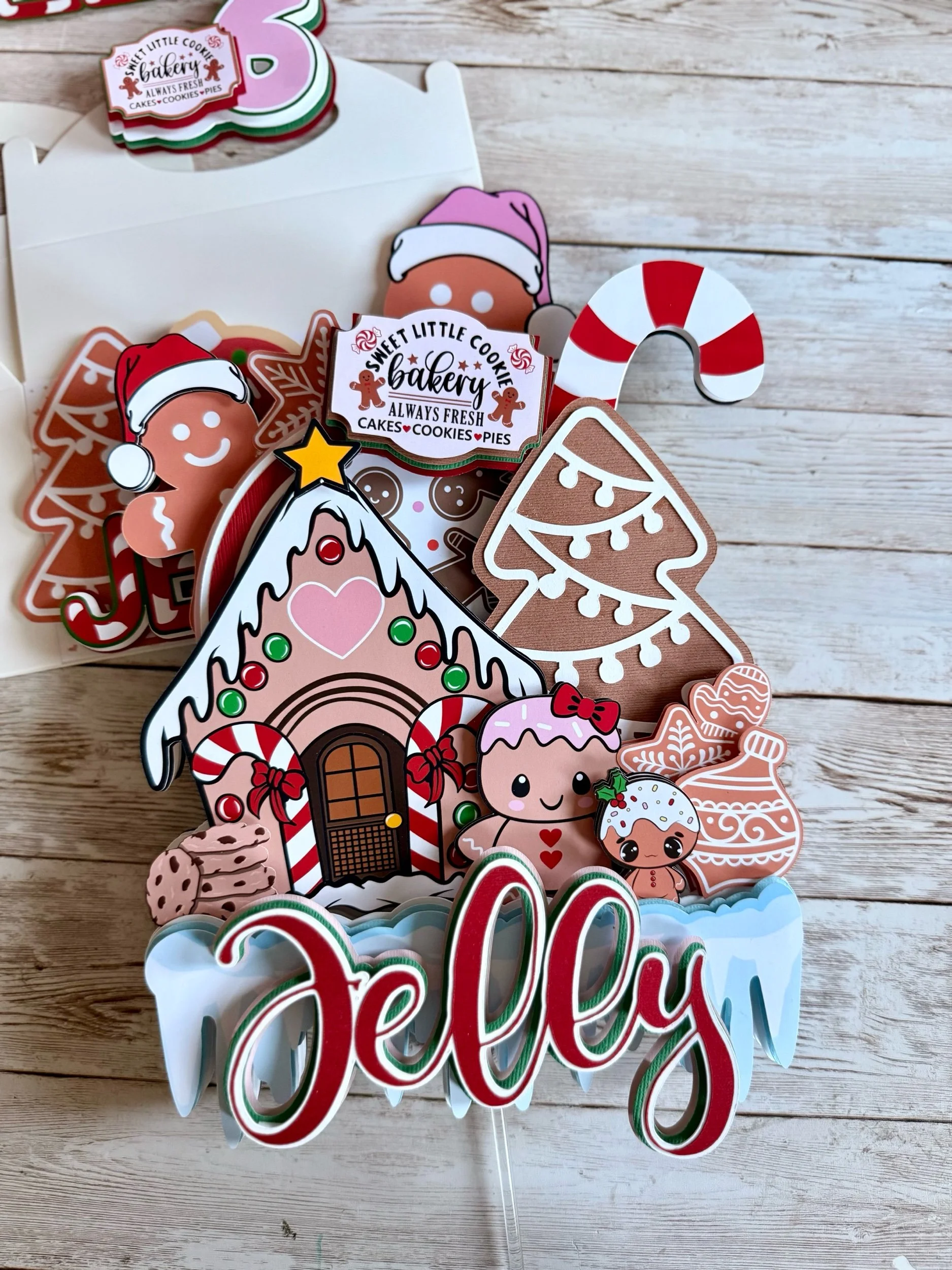 birthday christmas cake topper