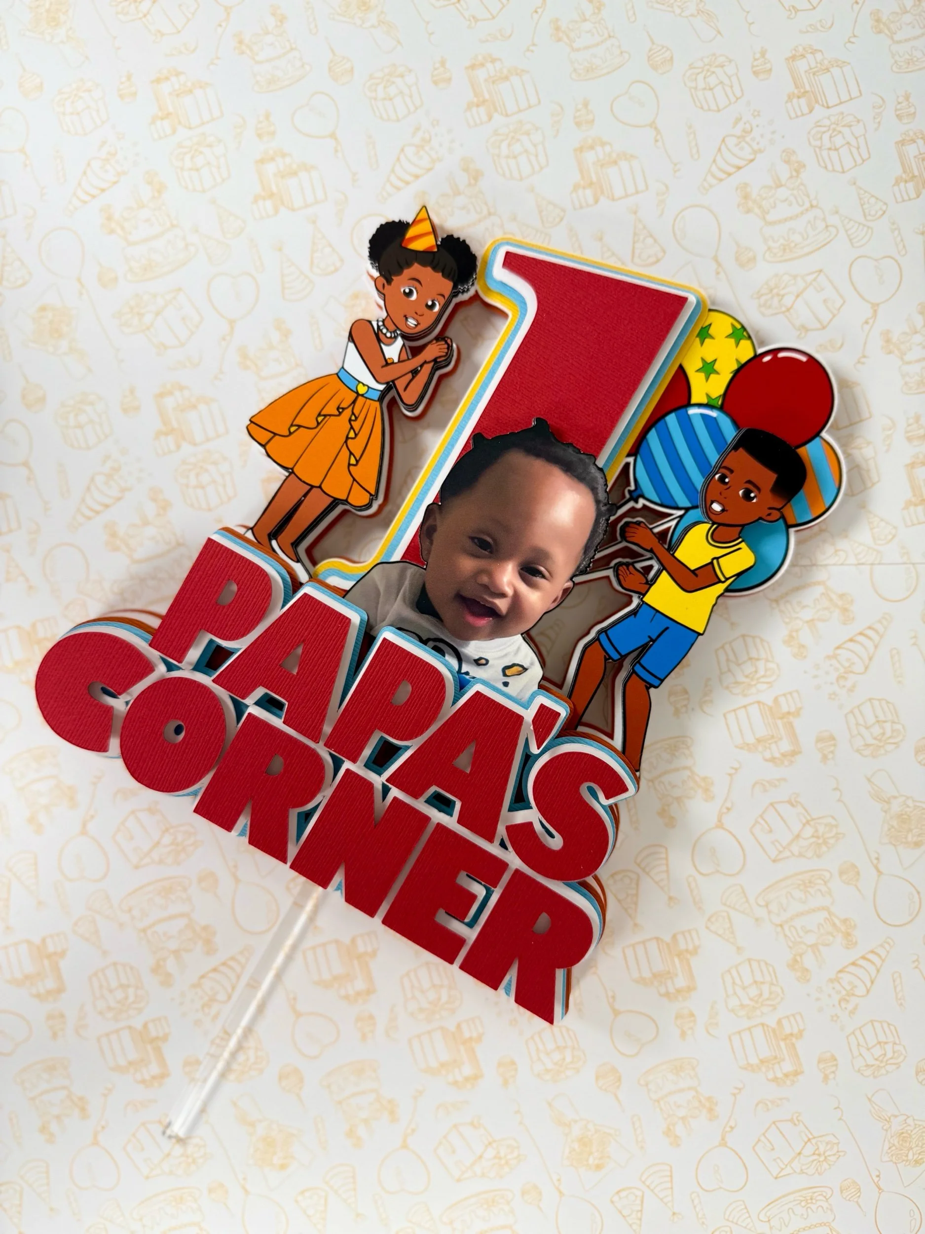 Gracie's corner cake topper