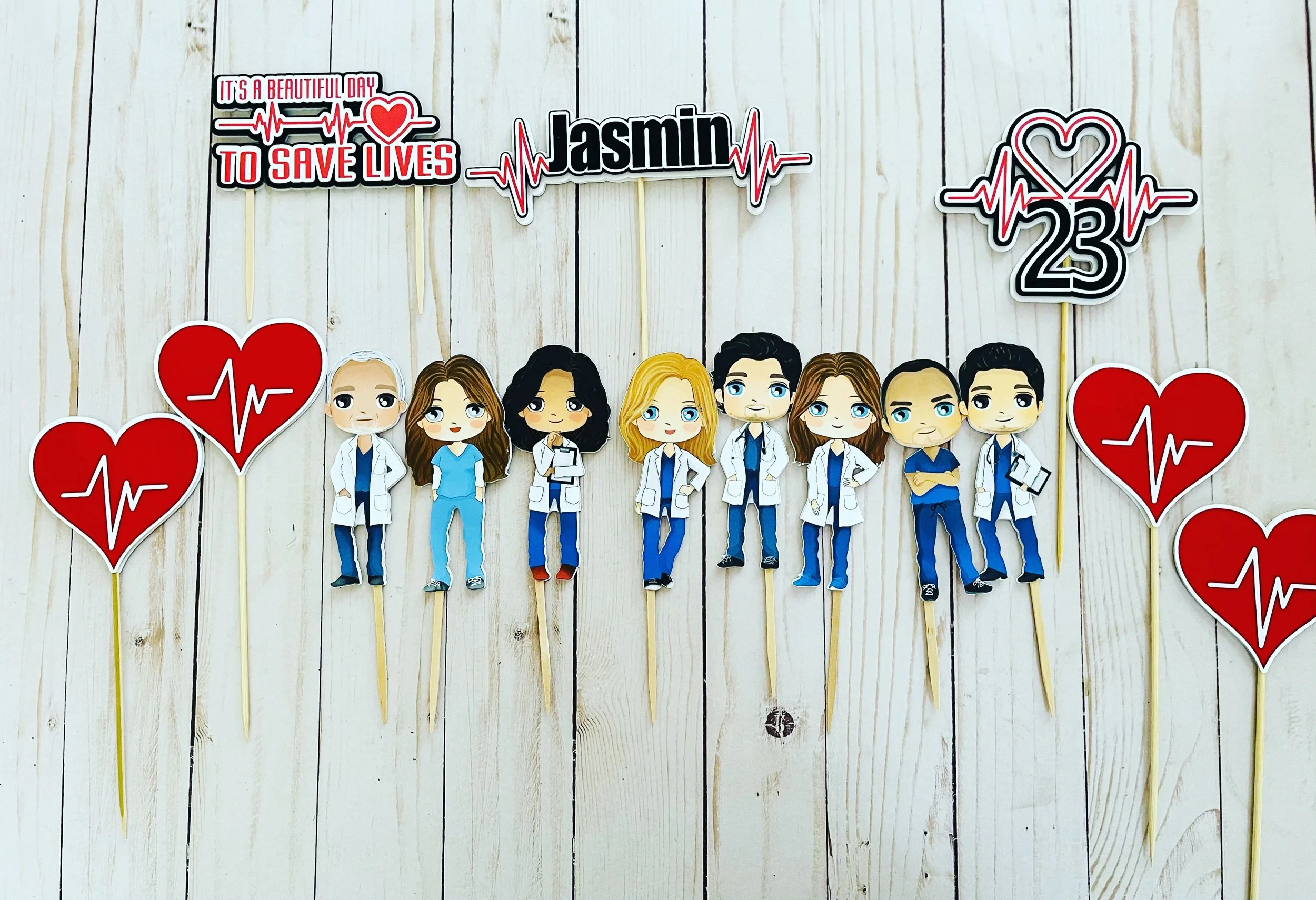 Grey’s Anatomy Cupcake Toppers