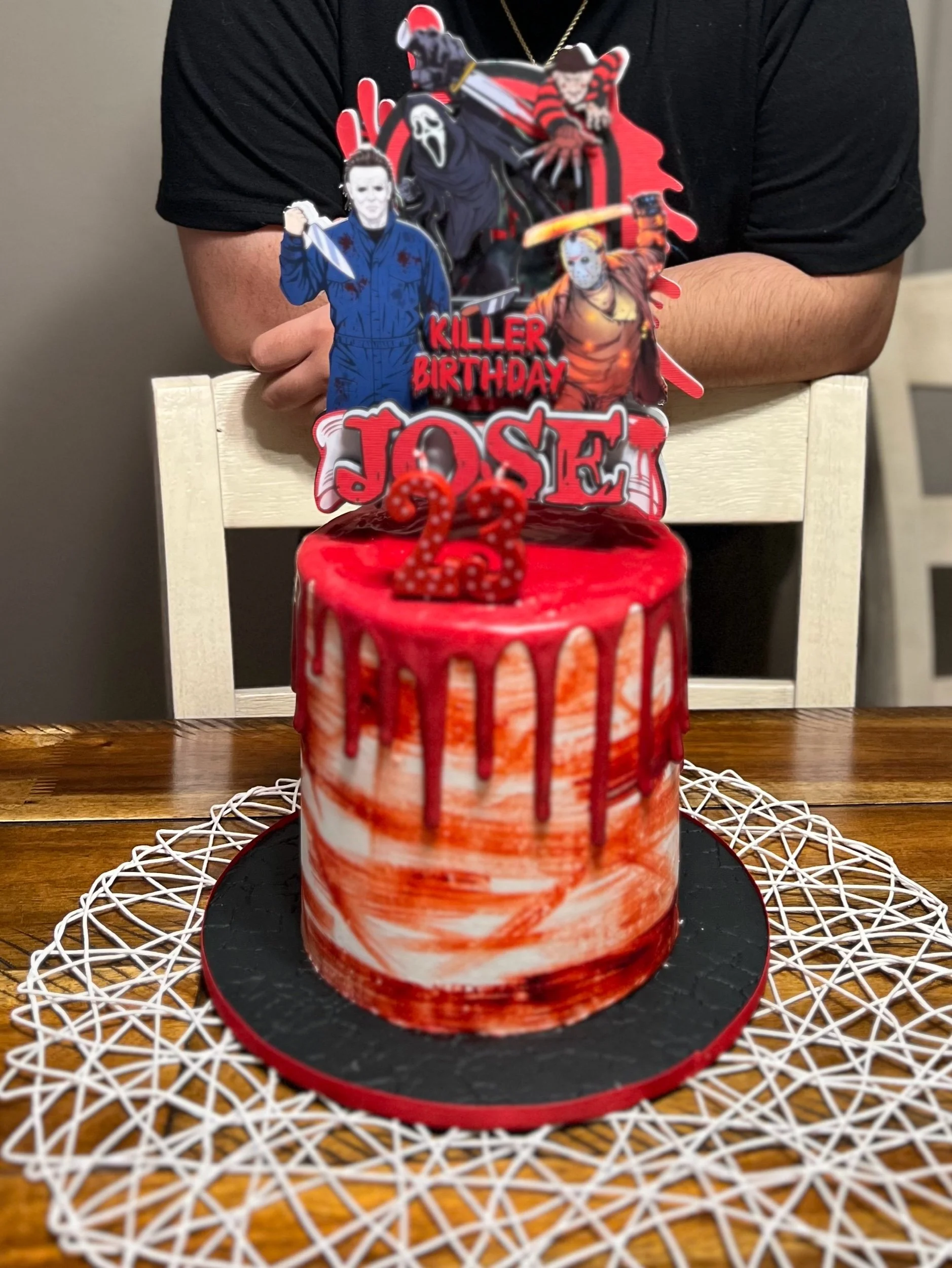 scary movie cake topper