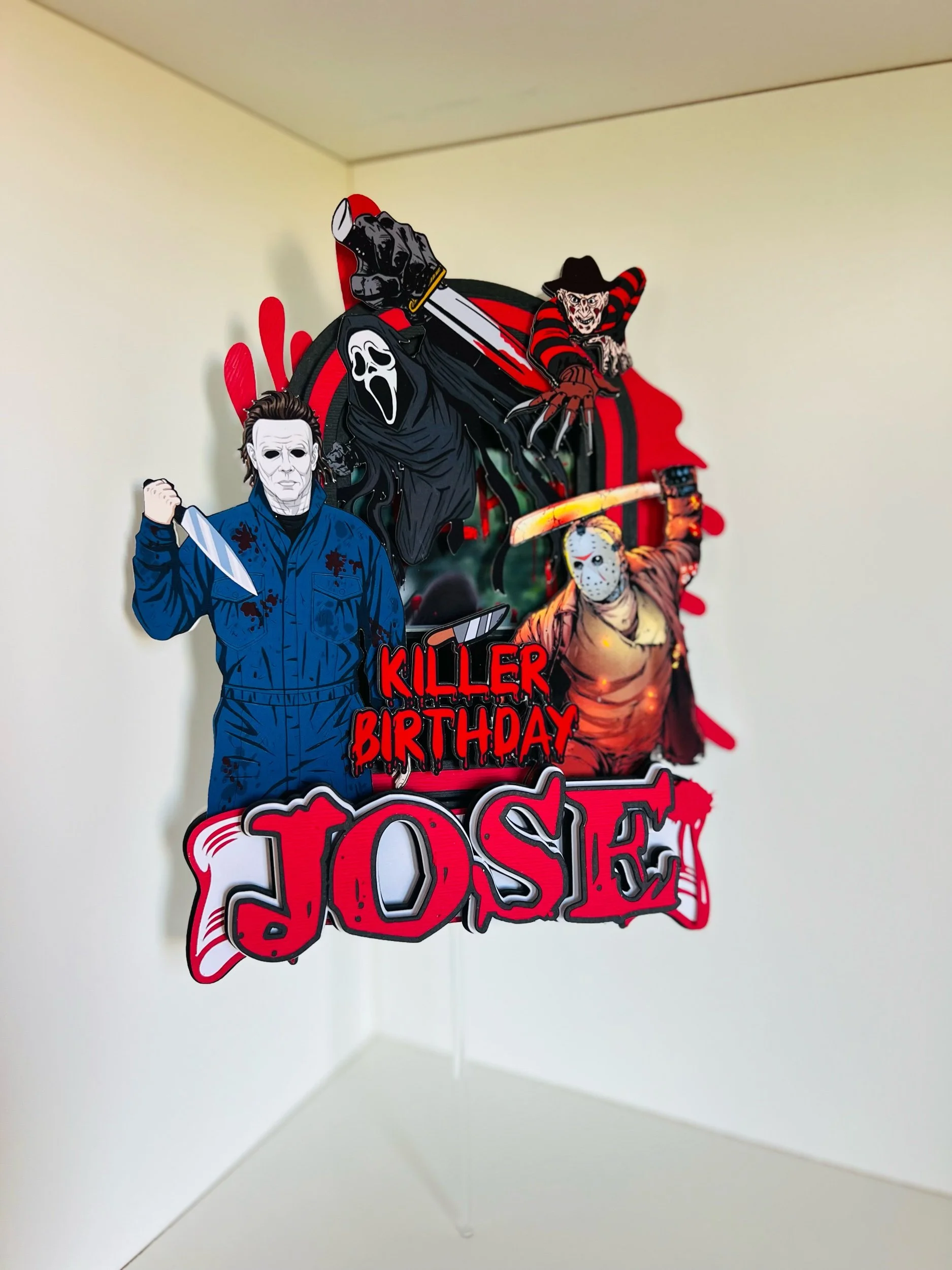 ghost face cake topper