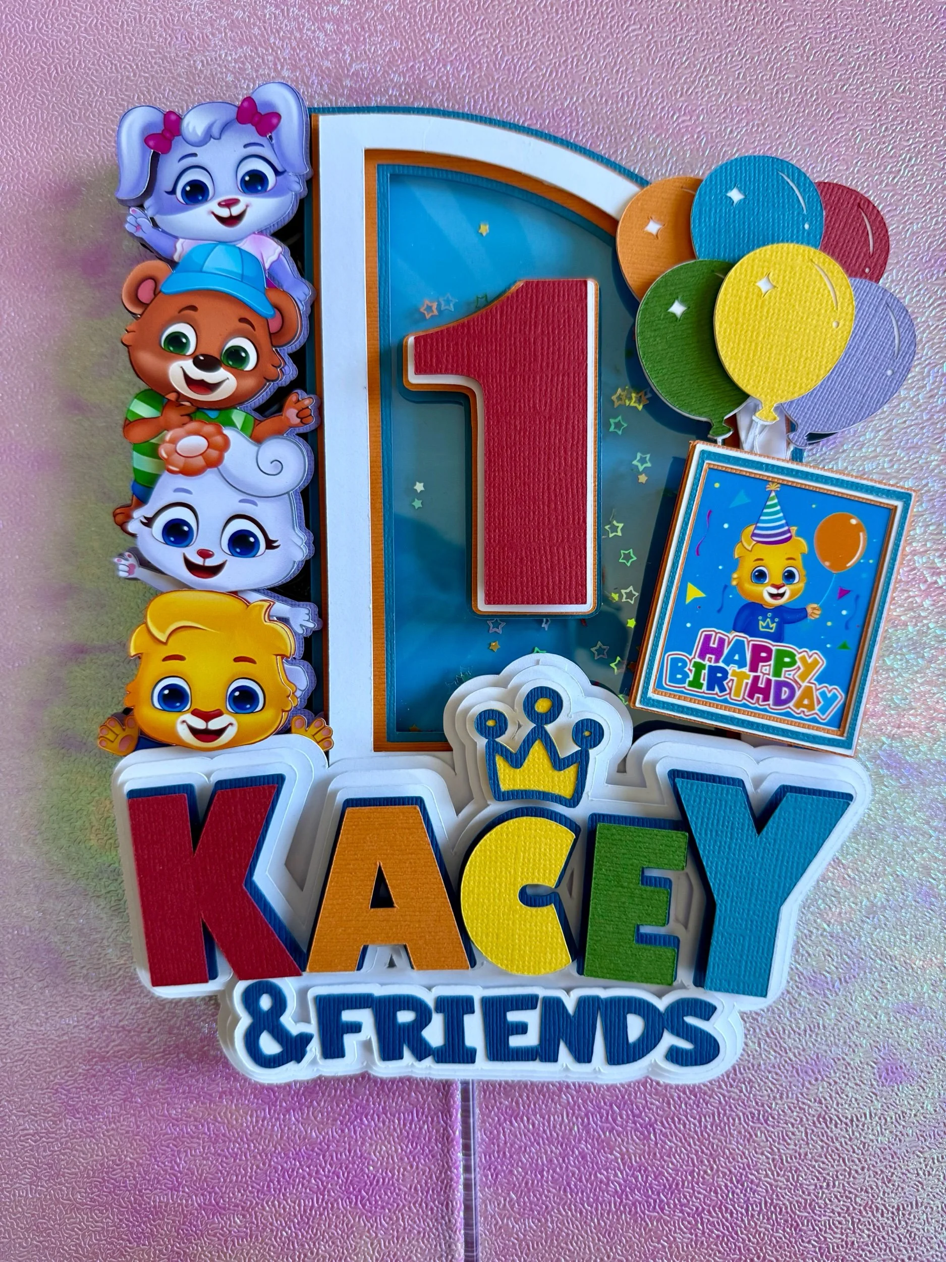 Lucas and Friends Shaker Cake Topper