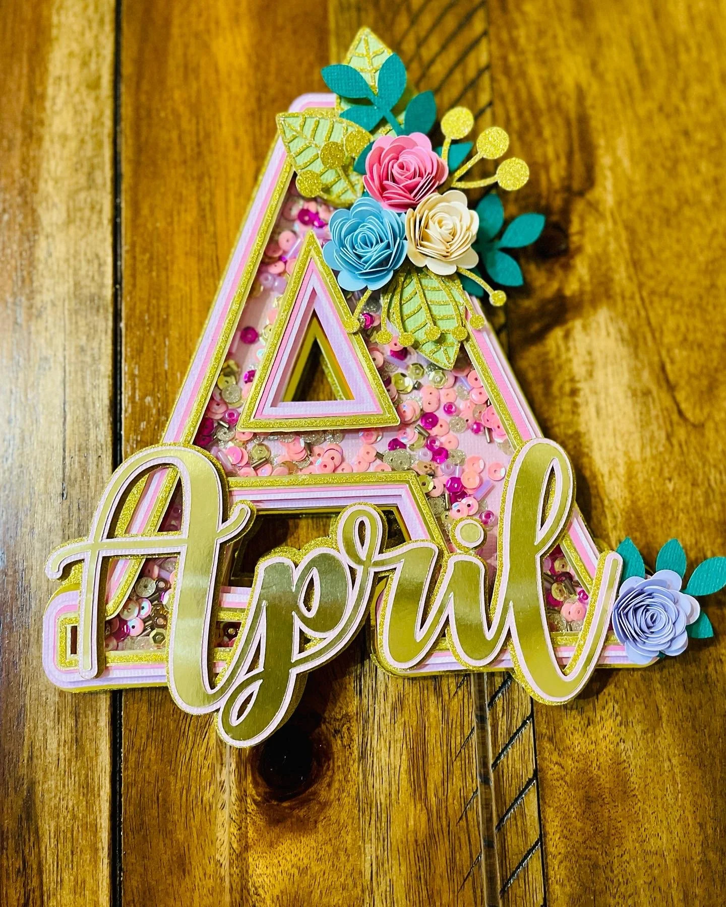letter A cake topper