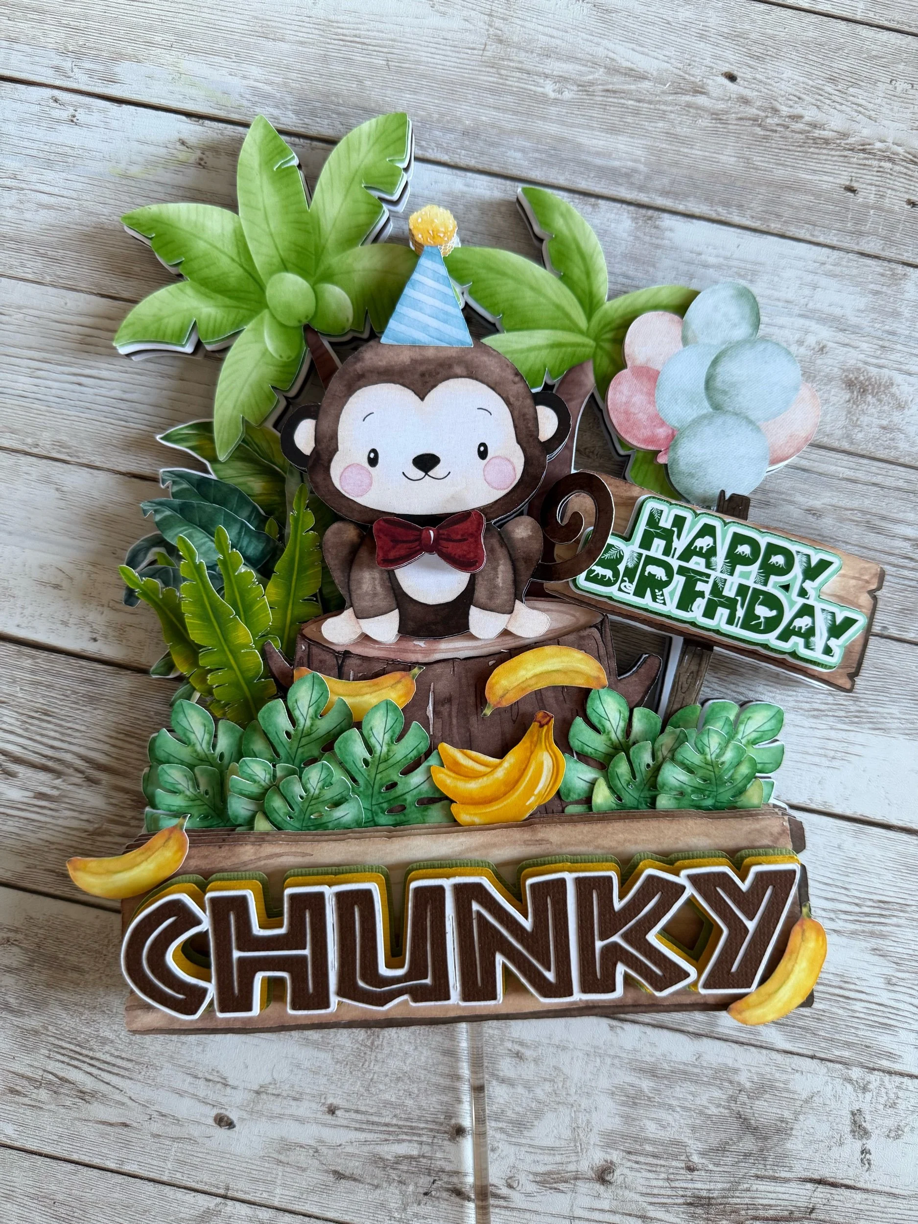 little monkey cake topper