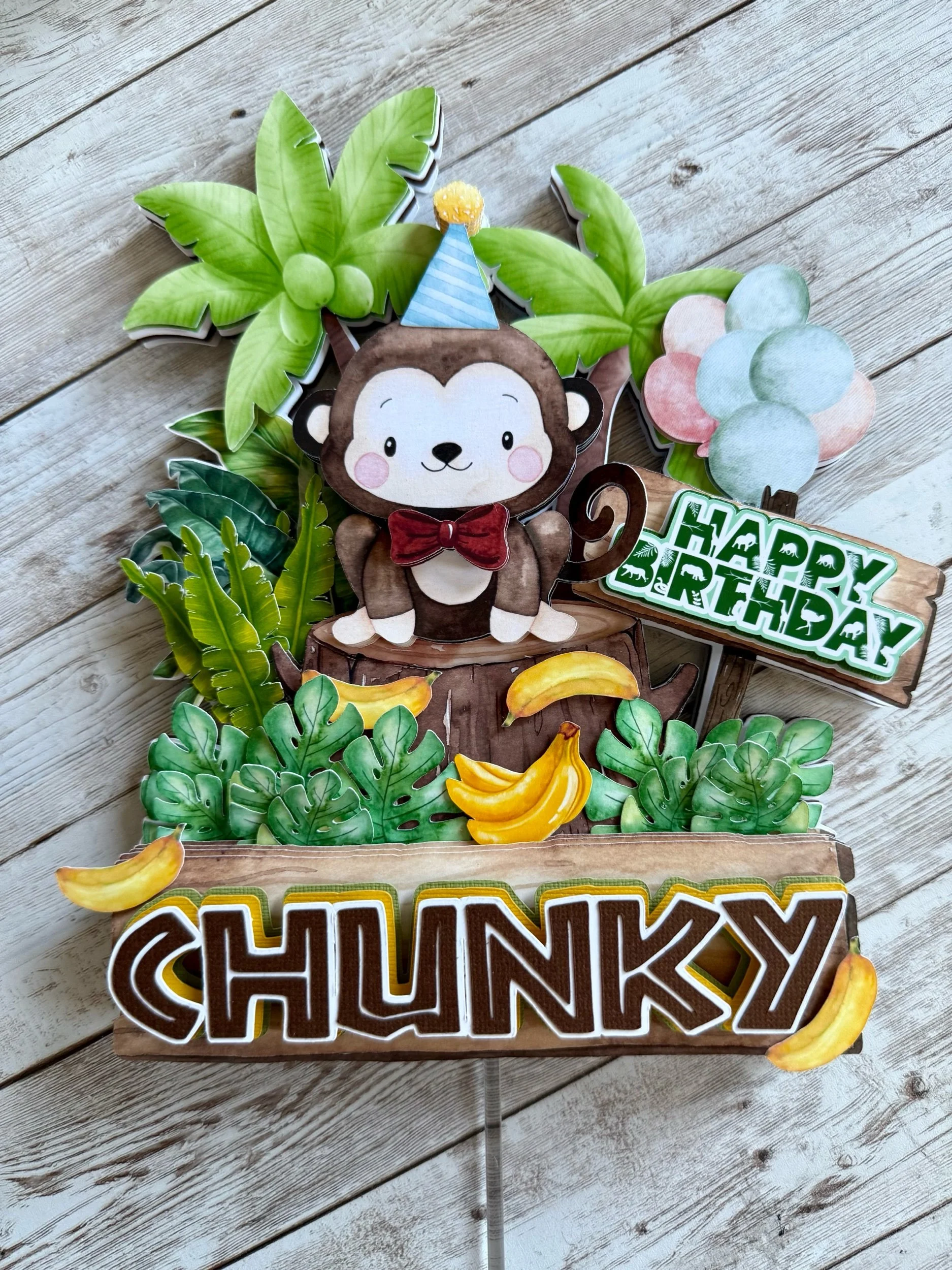 Little Monkey Cake Topper