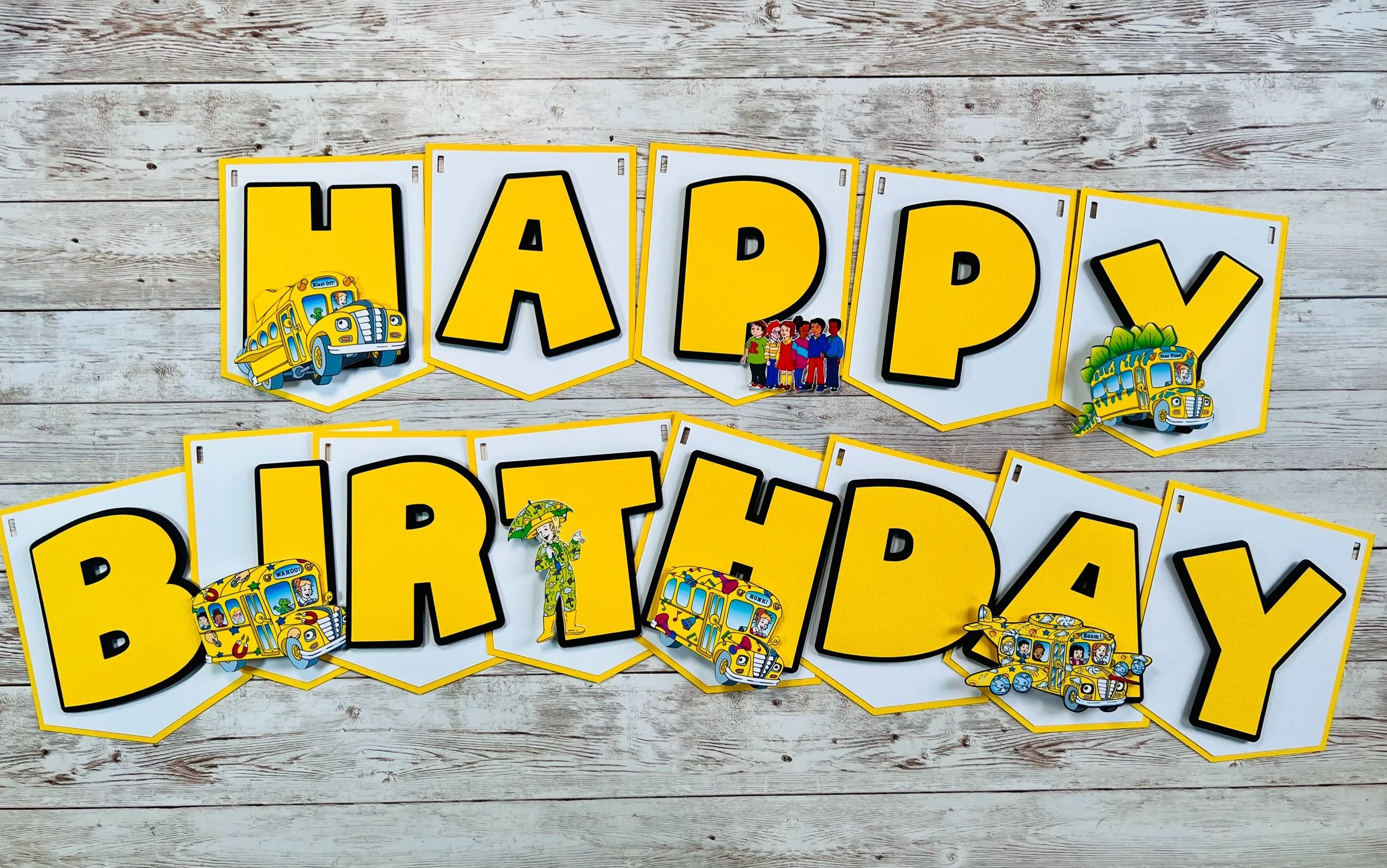 magic school bus birthday banner
