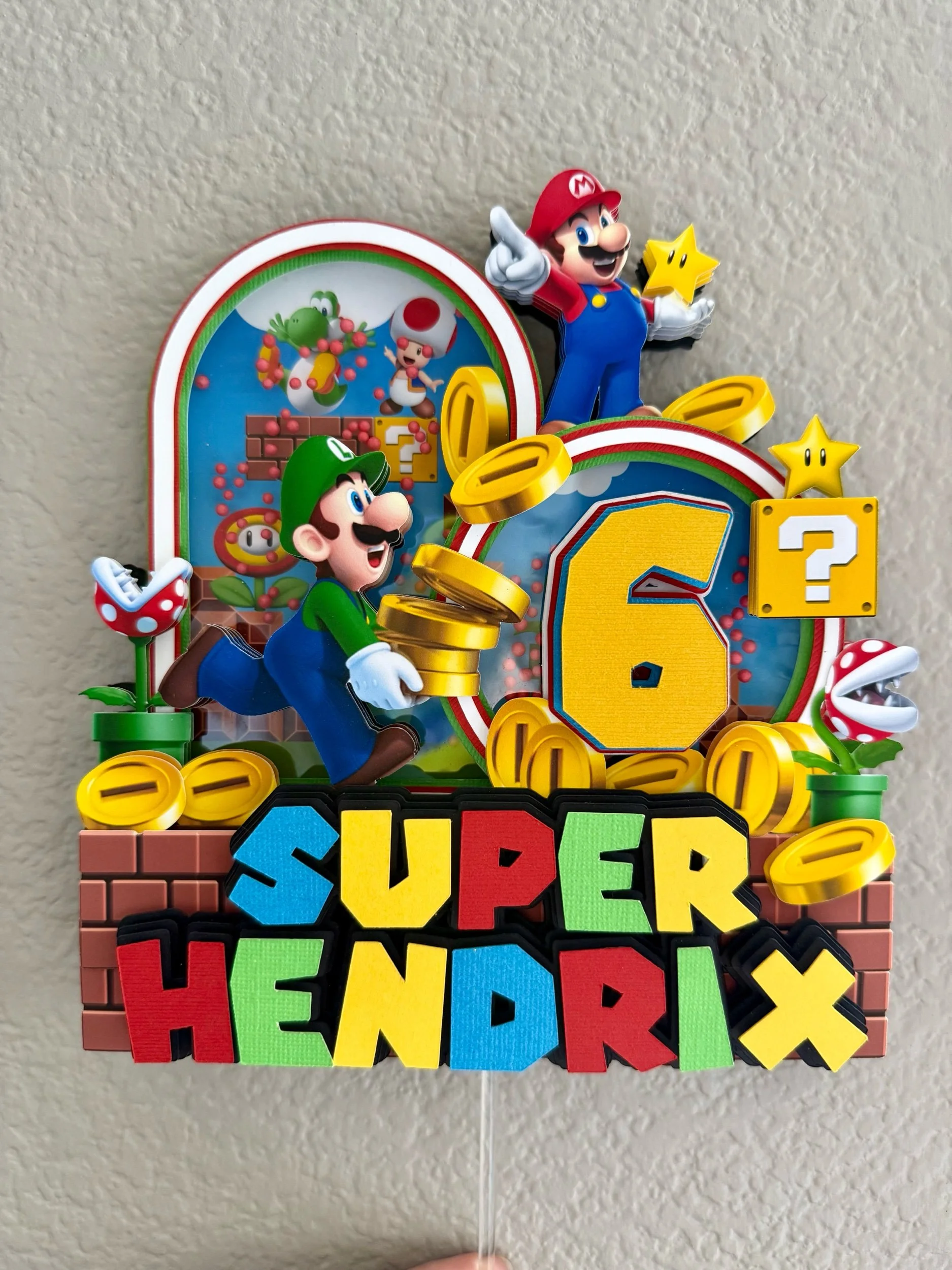 Mario Shaker Cake Topper