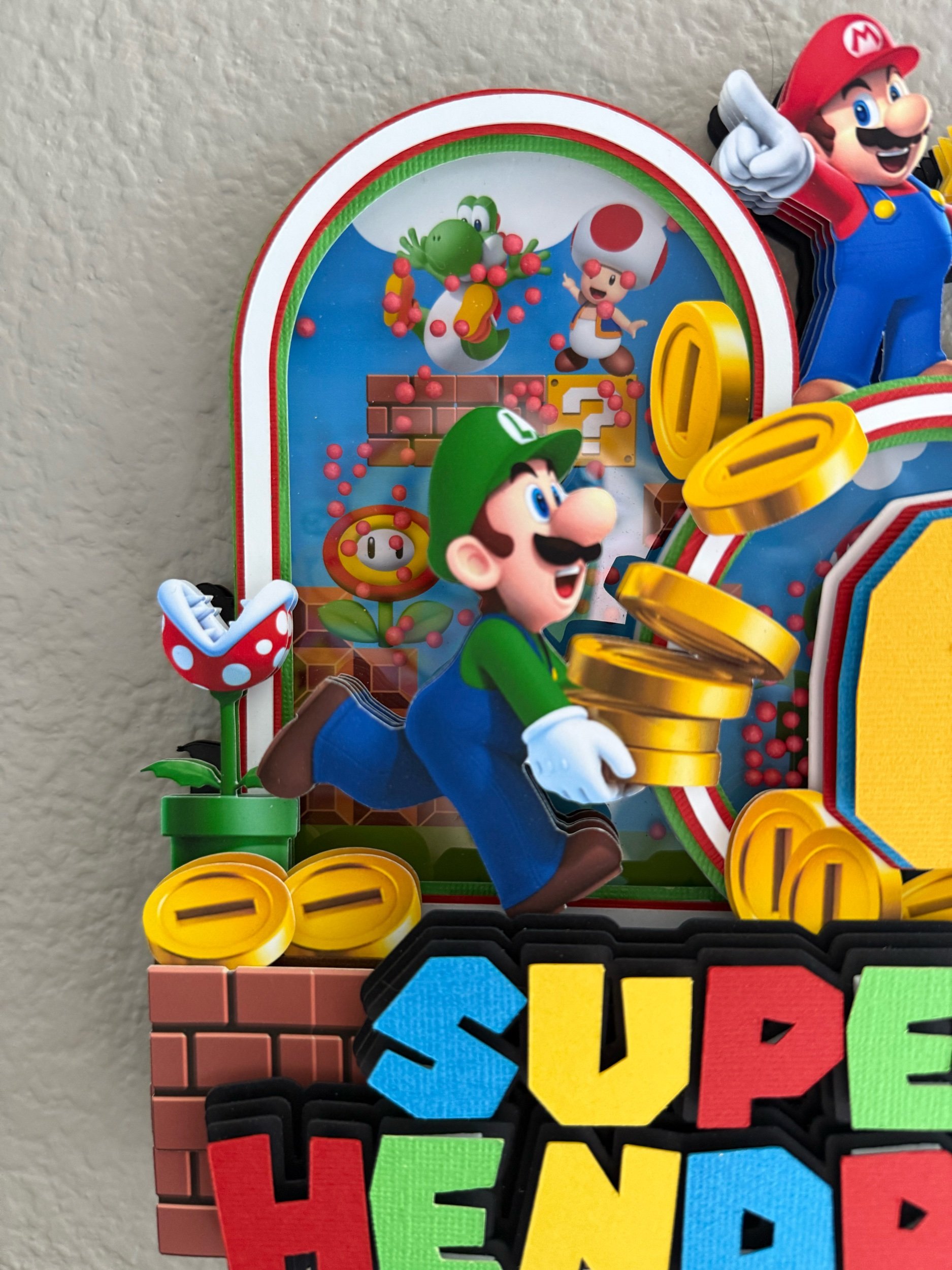 super mario cake topper