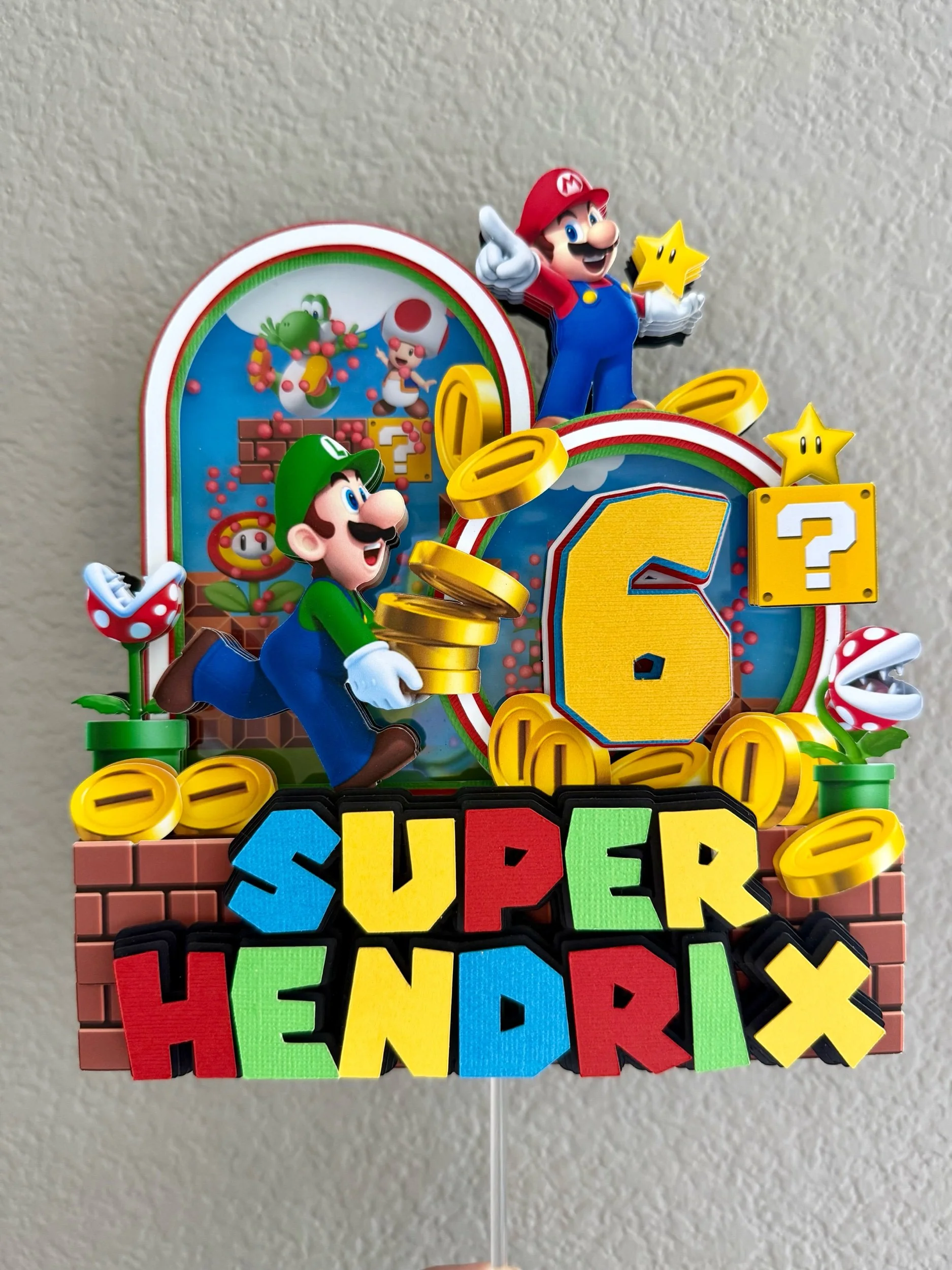 super mario cake topper