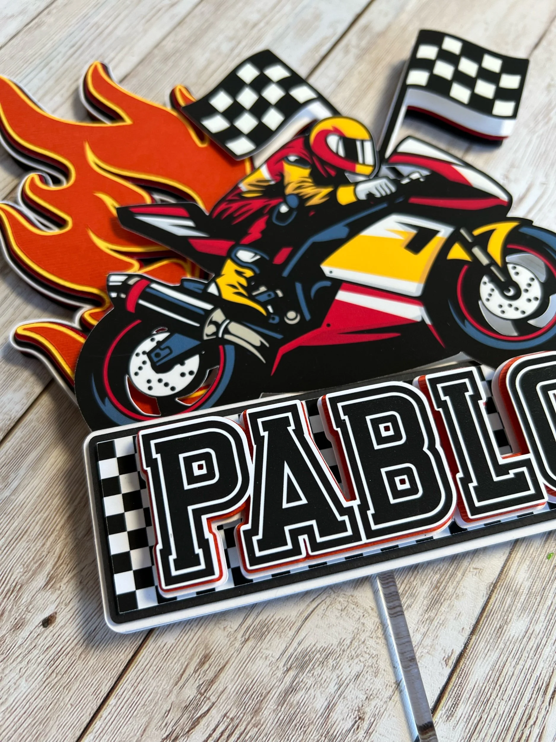 MOTORCROSS CAKE TOPPER