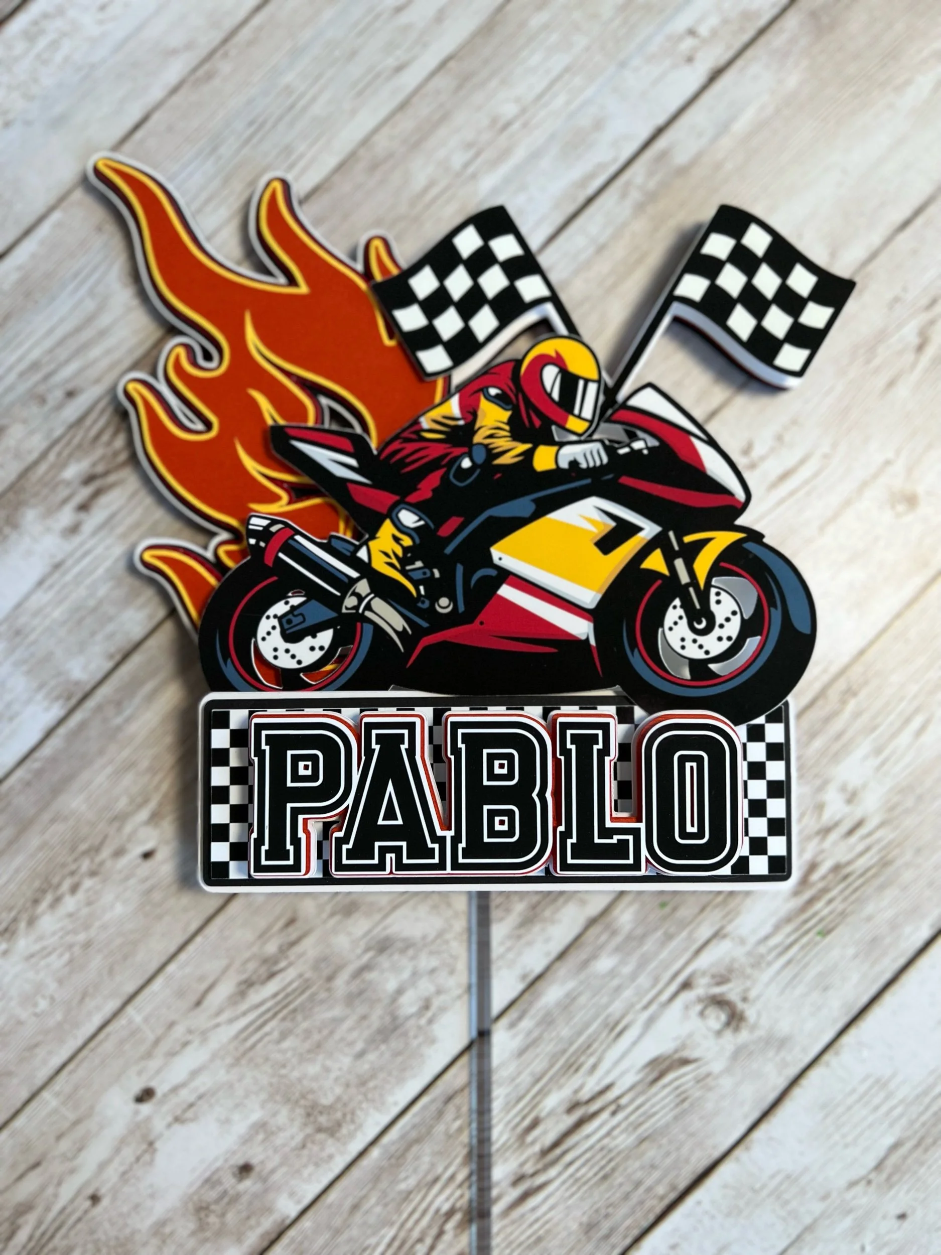 MOTO CAKE TOPPER