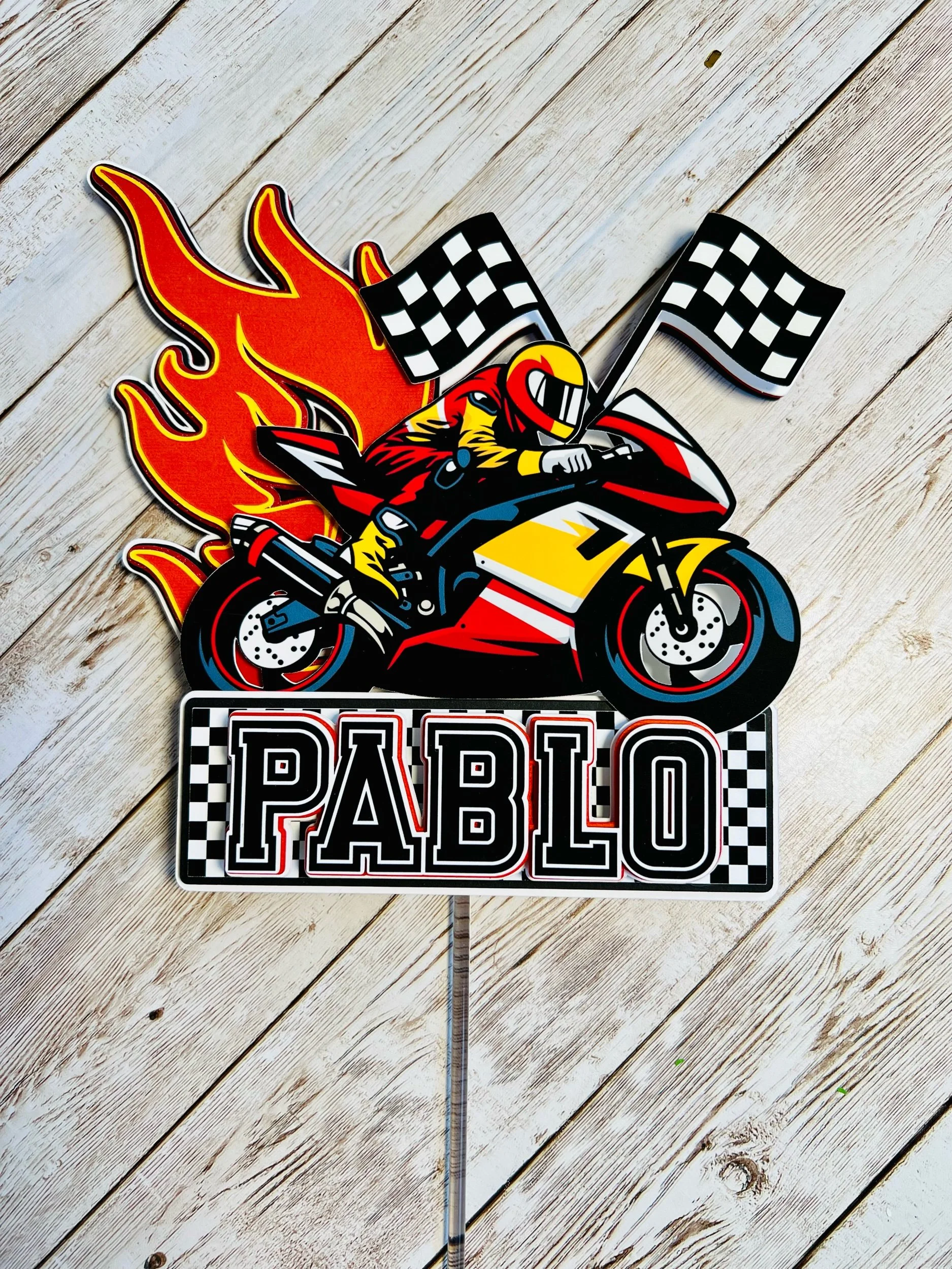 Motocross  Cake Topper