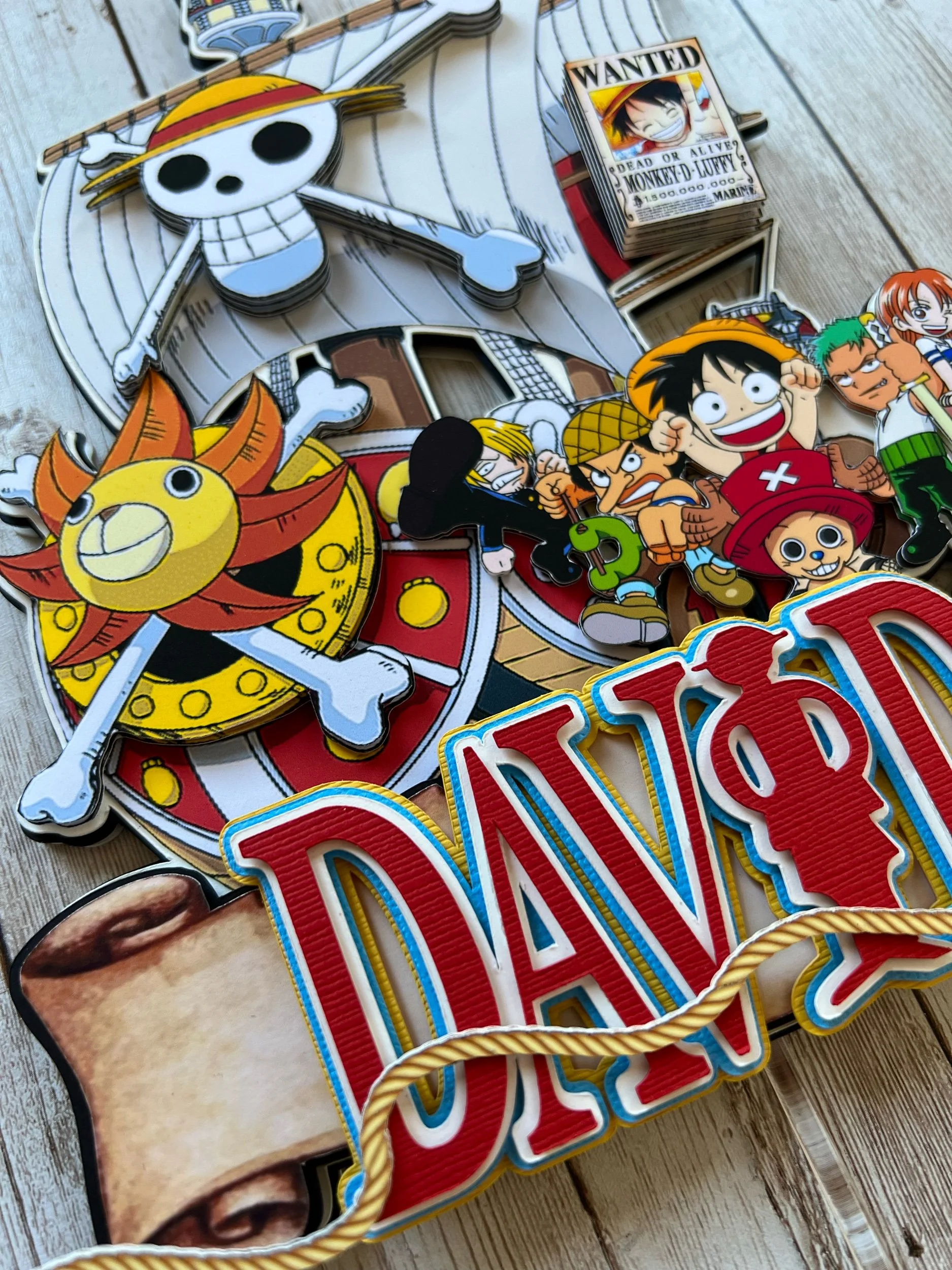 one piece cake topper