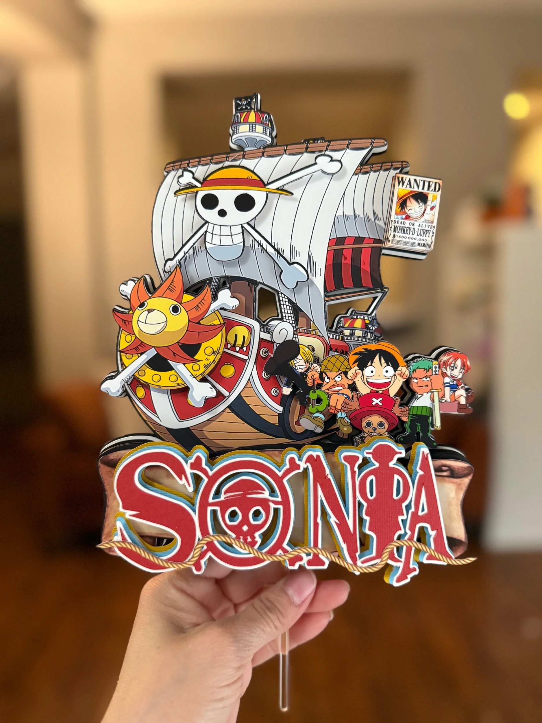 One Piece Ship  Cake Topper
