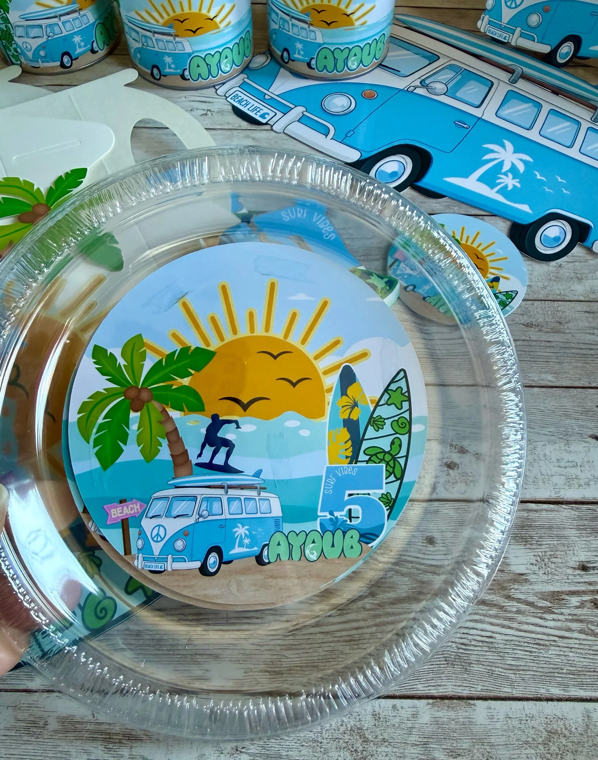 personalized beach plates