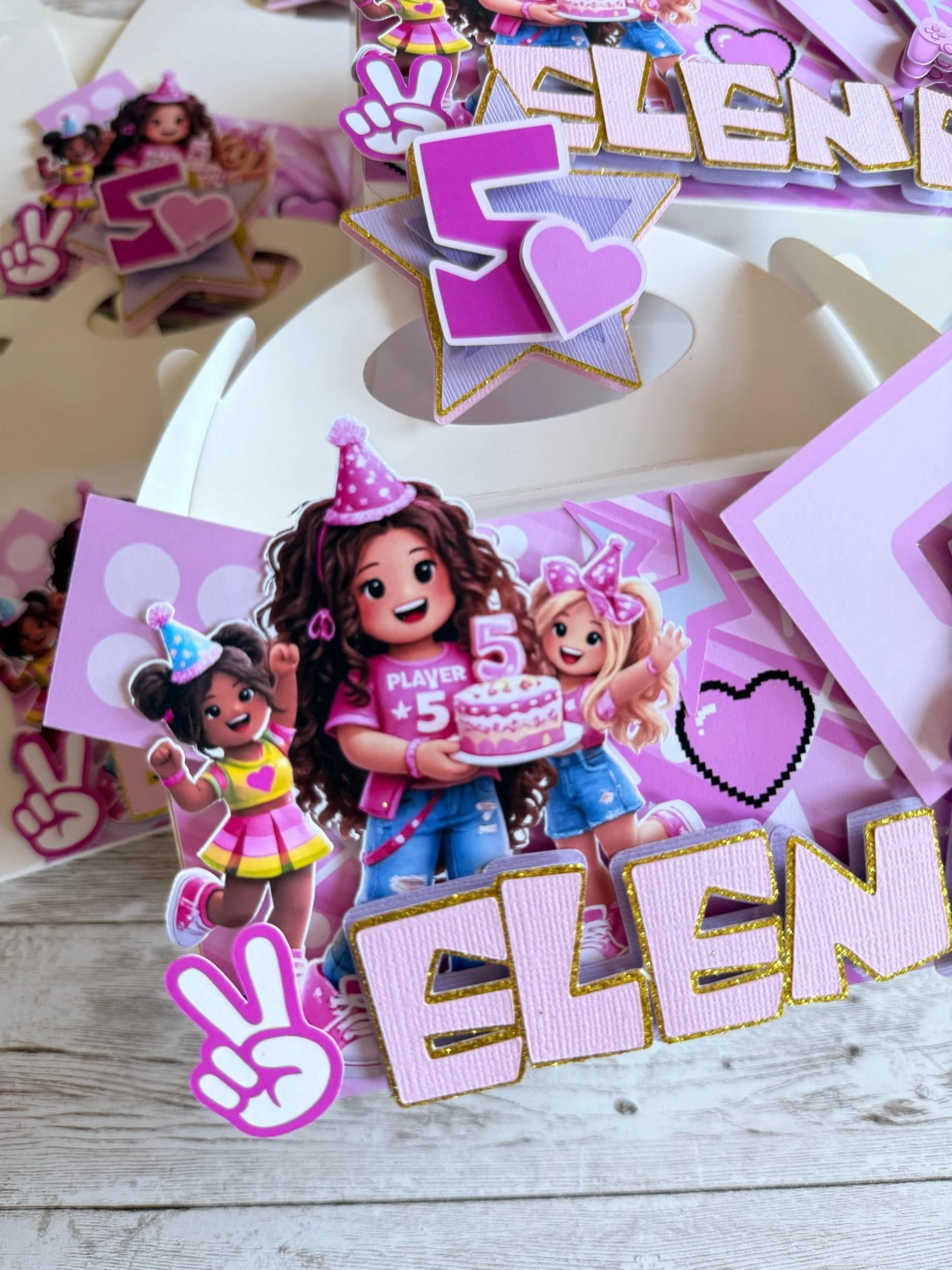Pink Blox Favor Boxes