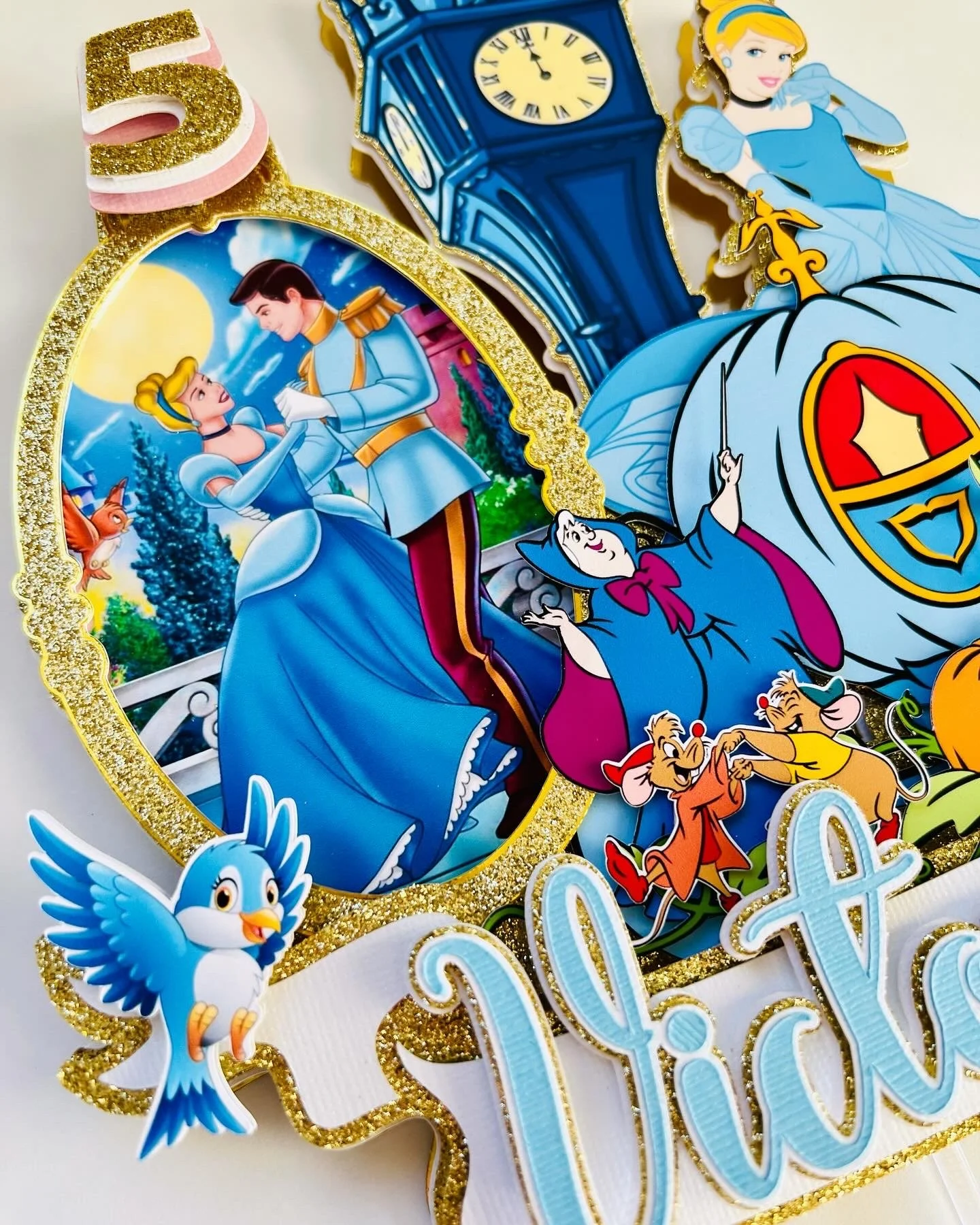 cinderella cake topper