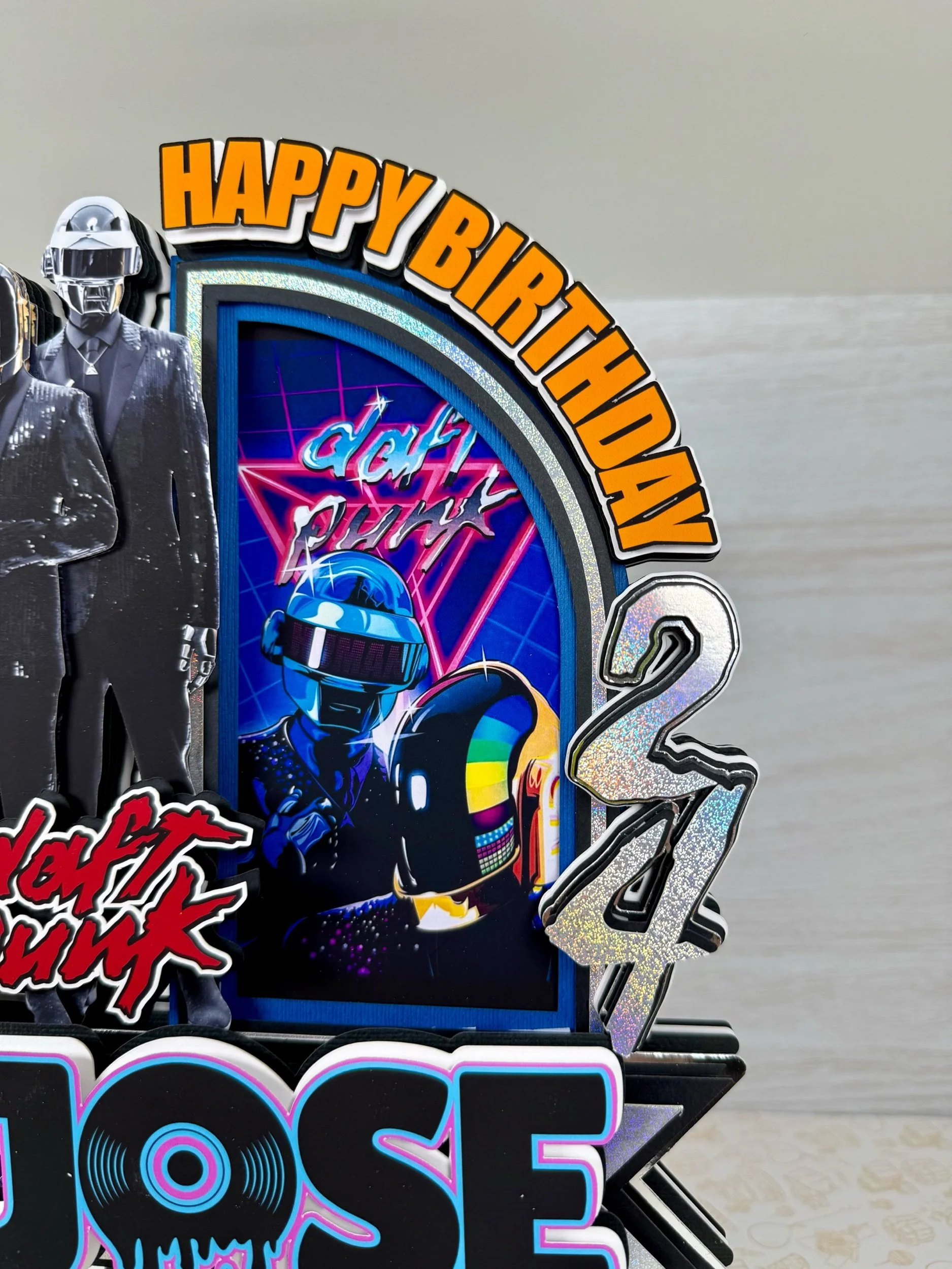 daft punk cake topper