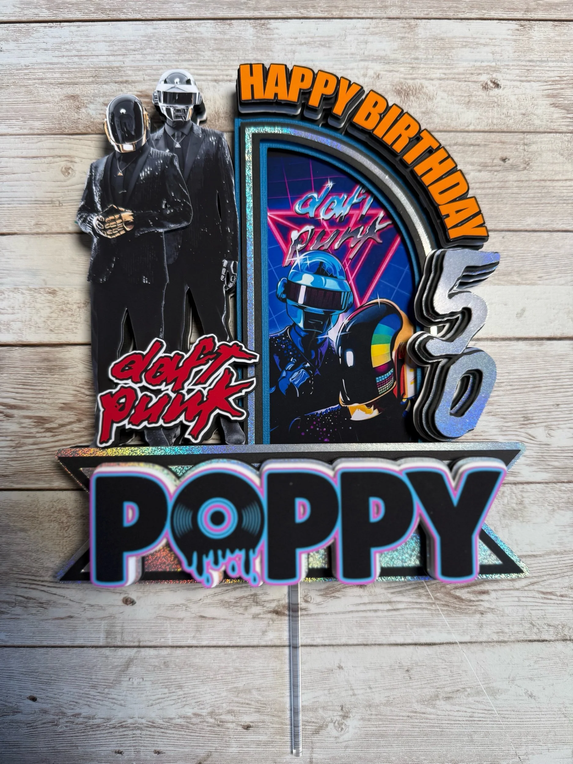 daft punk cake topper