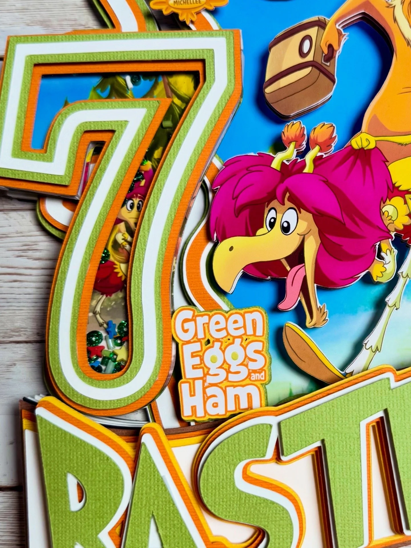 green eggs and ham cake topper
