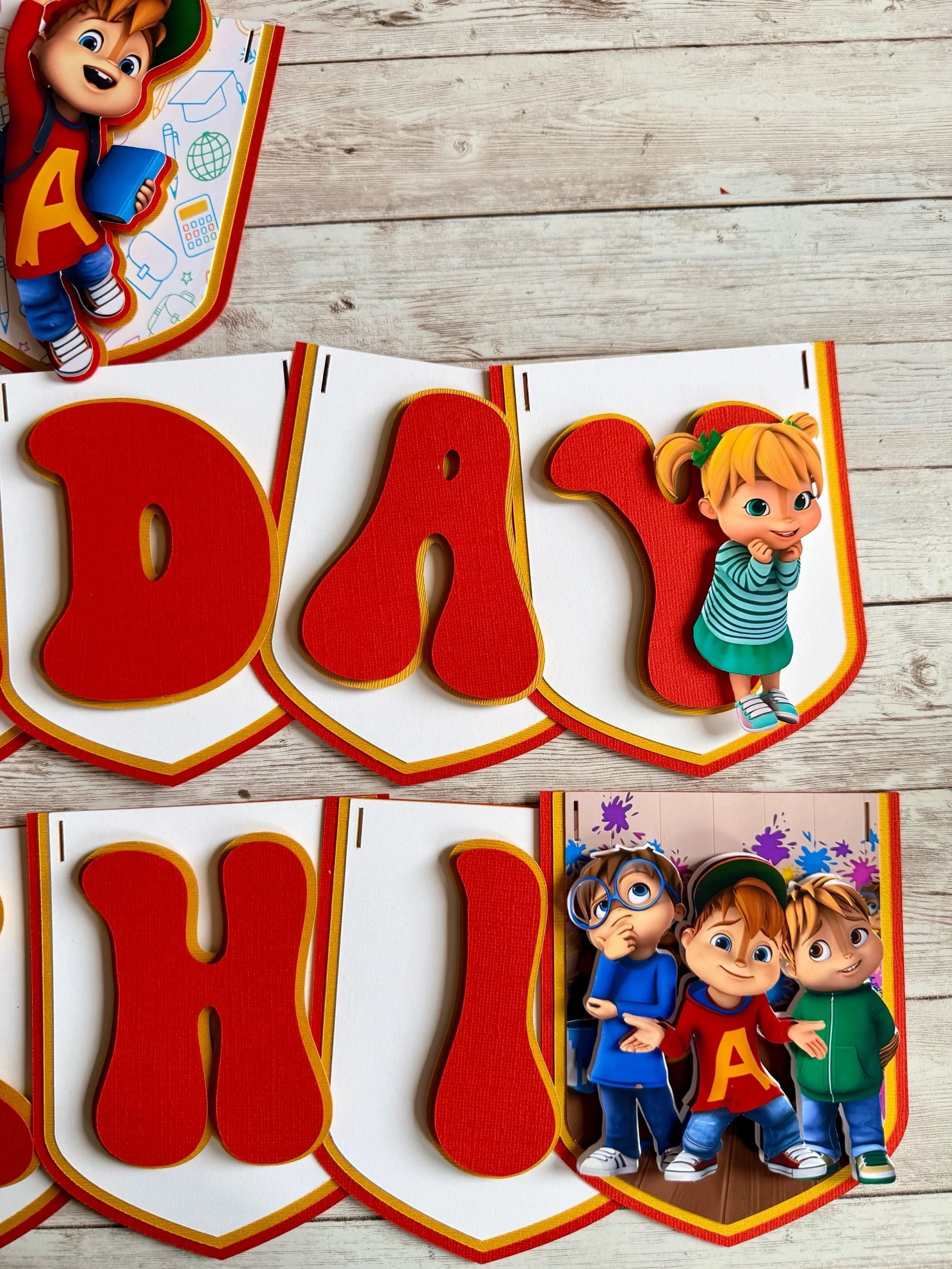 THE CHIPMUNKS BIRTHDAY BANNER