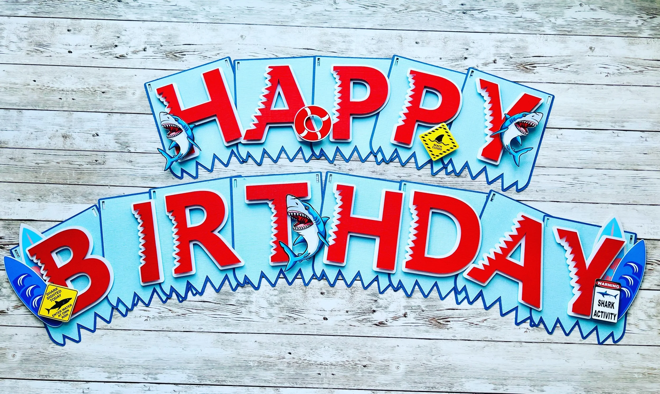 jaws birthday banner