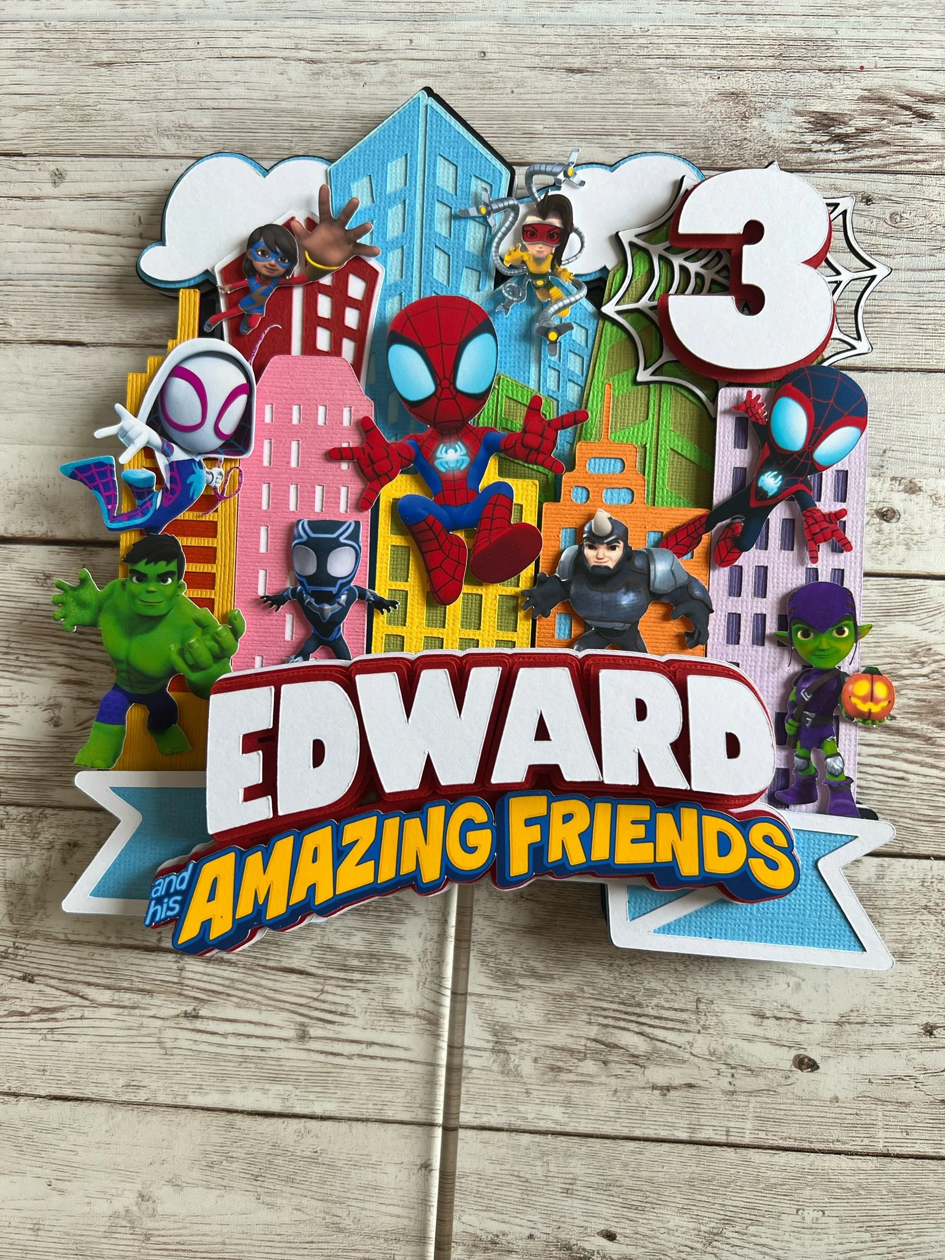 spiderman cake topper