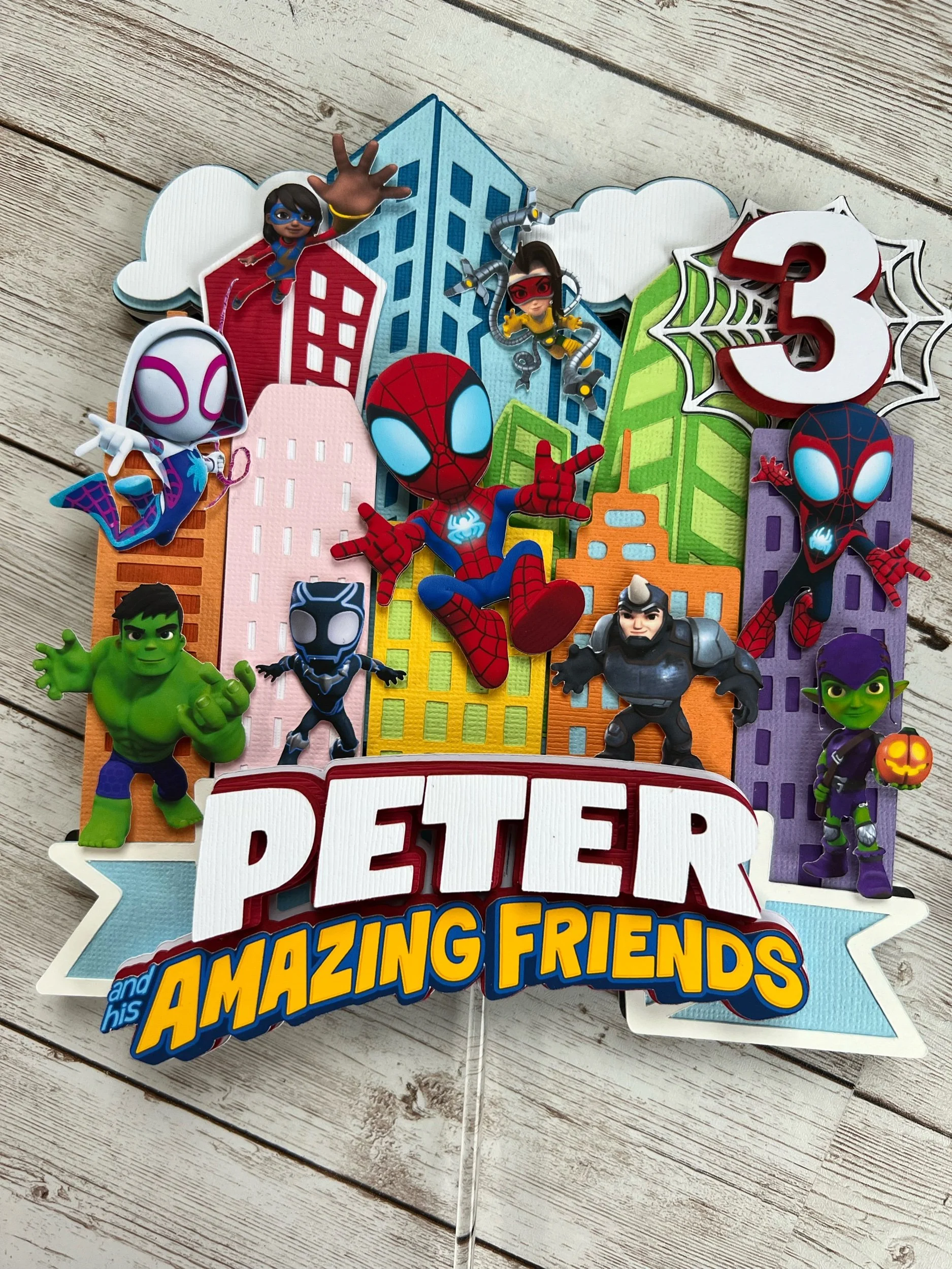 spidey cake topper
