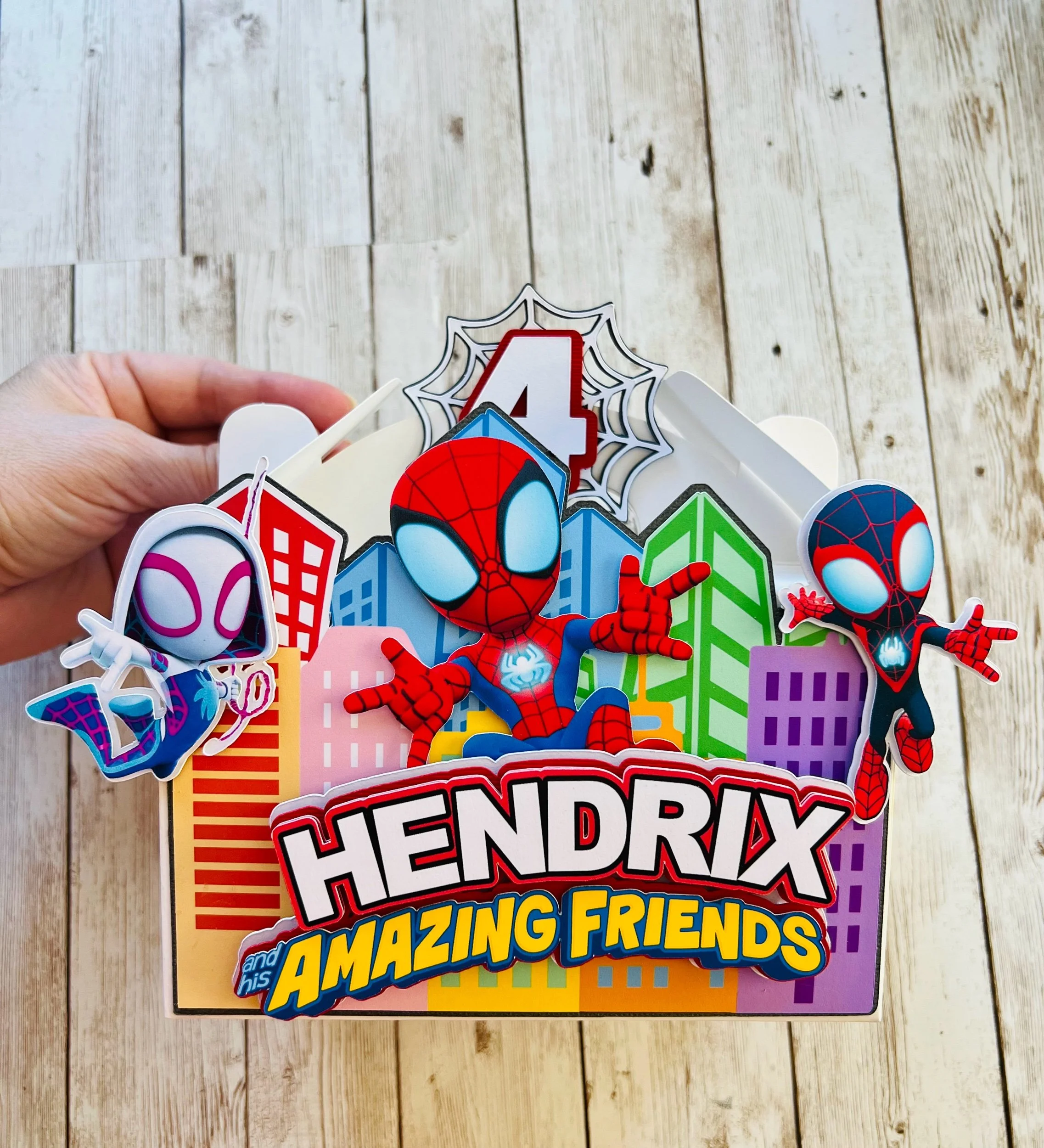spiderman favor boxes