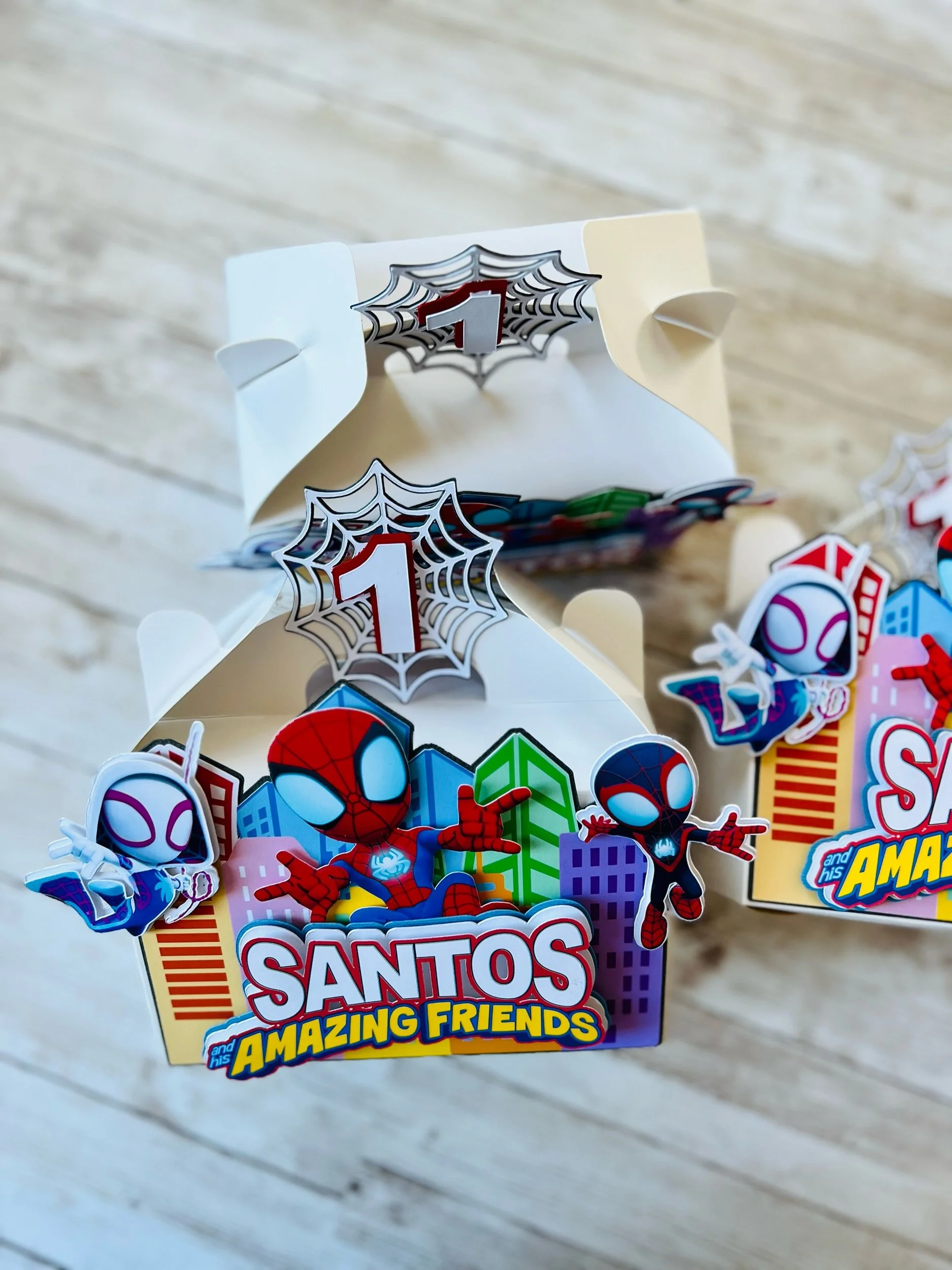 spidey favor boxes