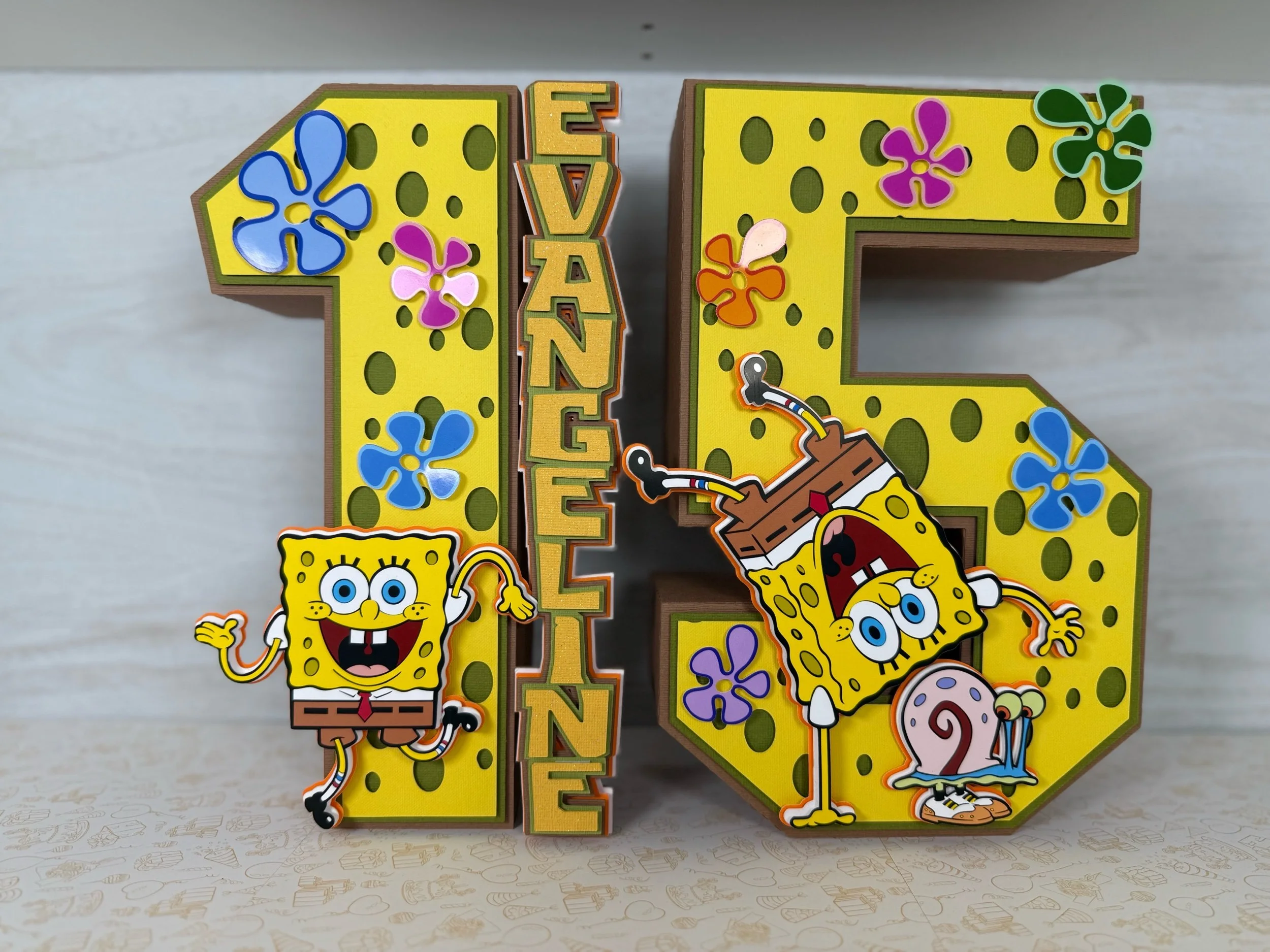 spongebob 3d numbers