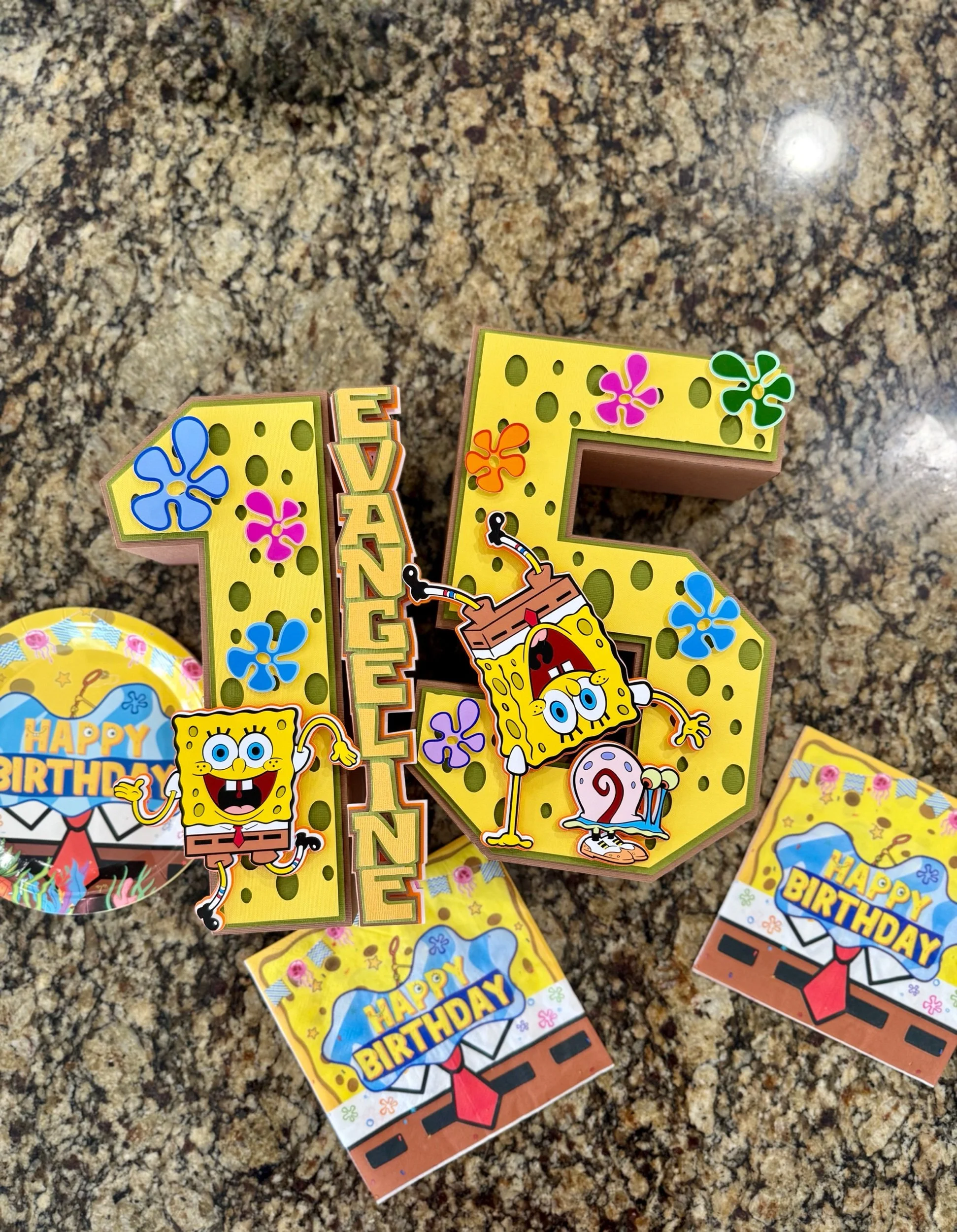 Sponge 3D Numbers