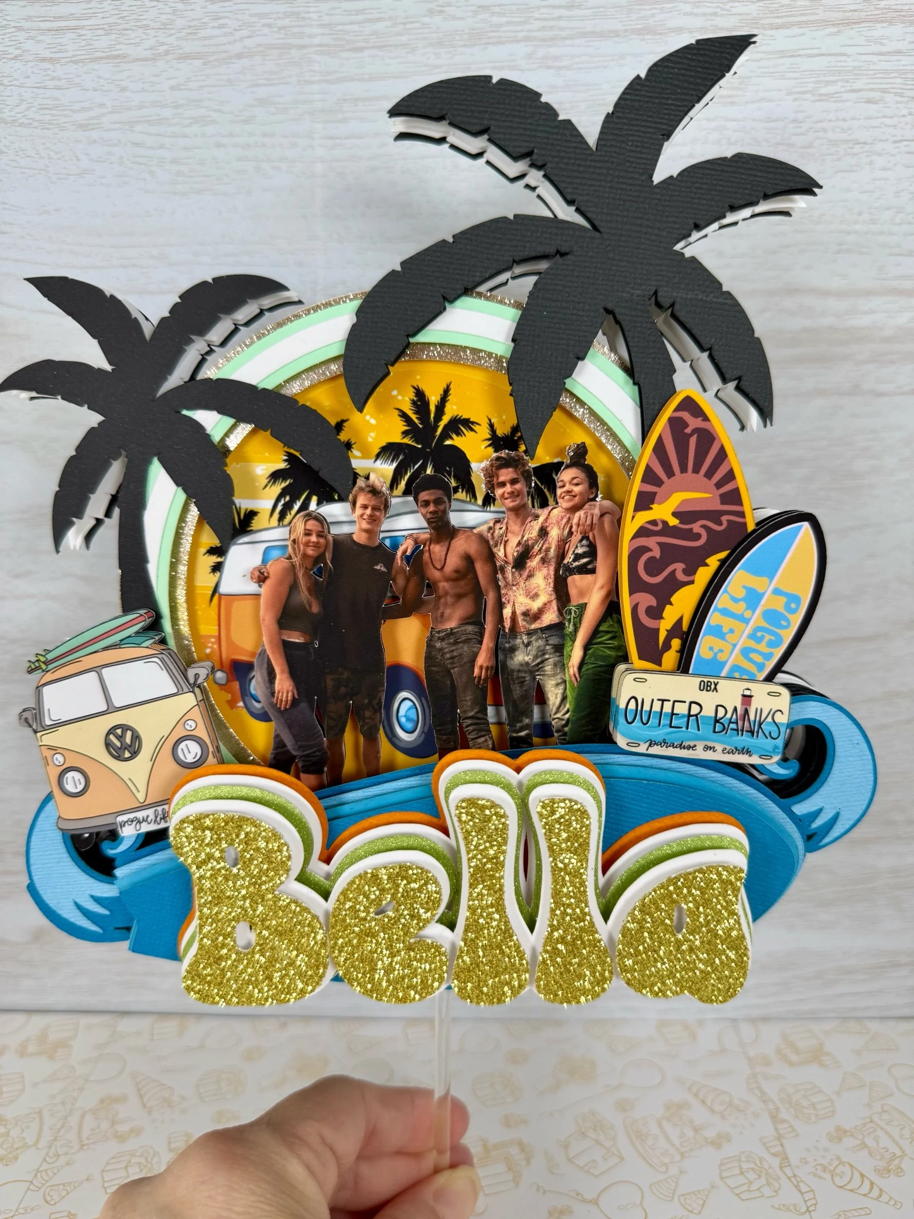 outer banks cake topper