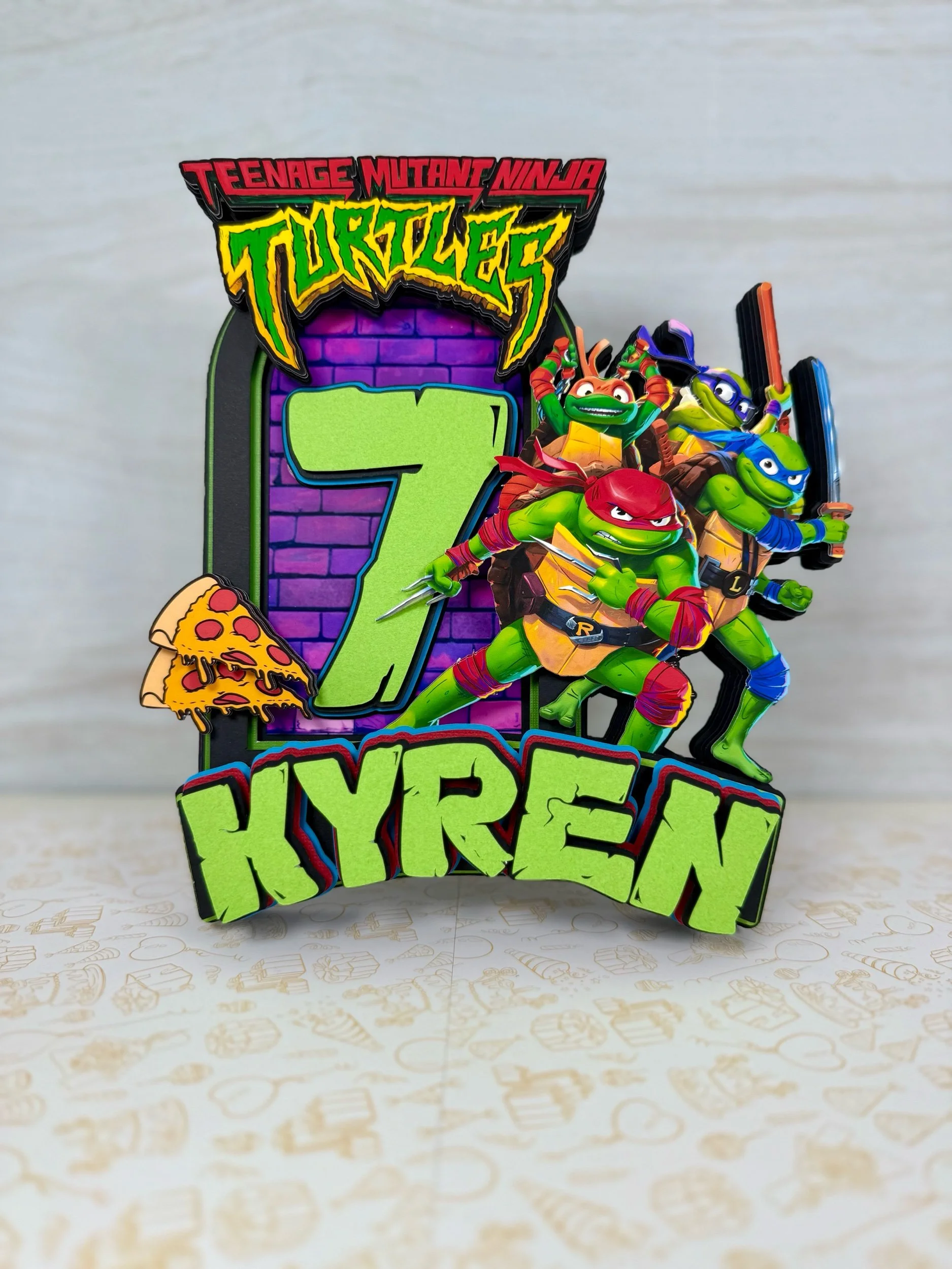turtles ninja cake topper