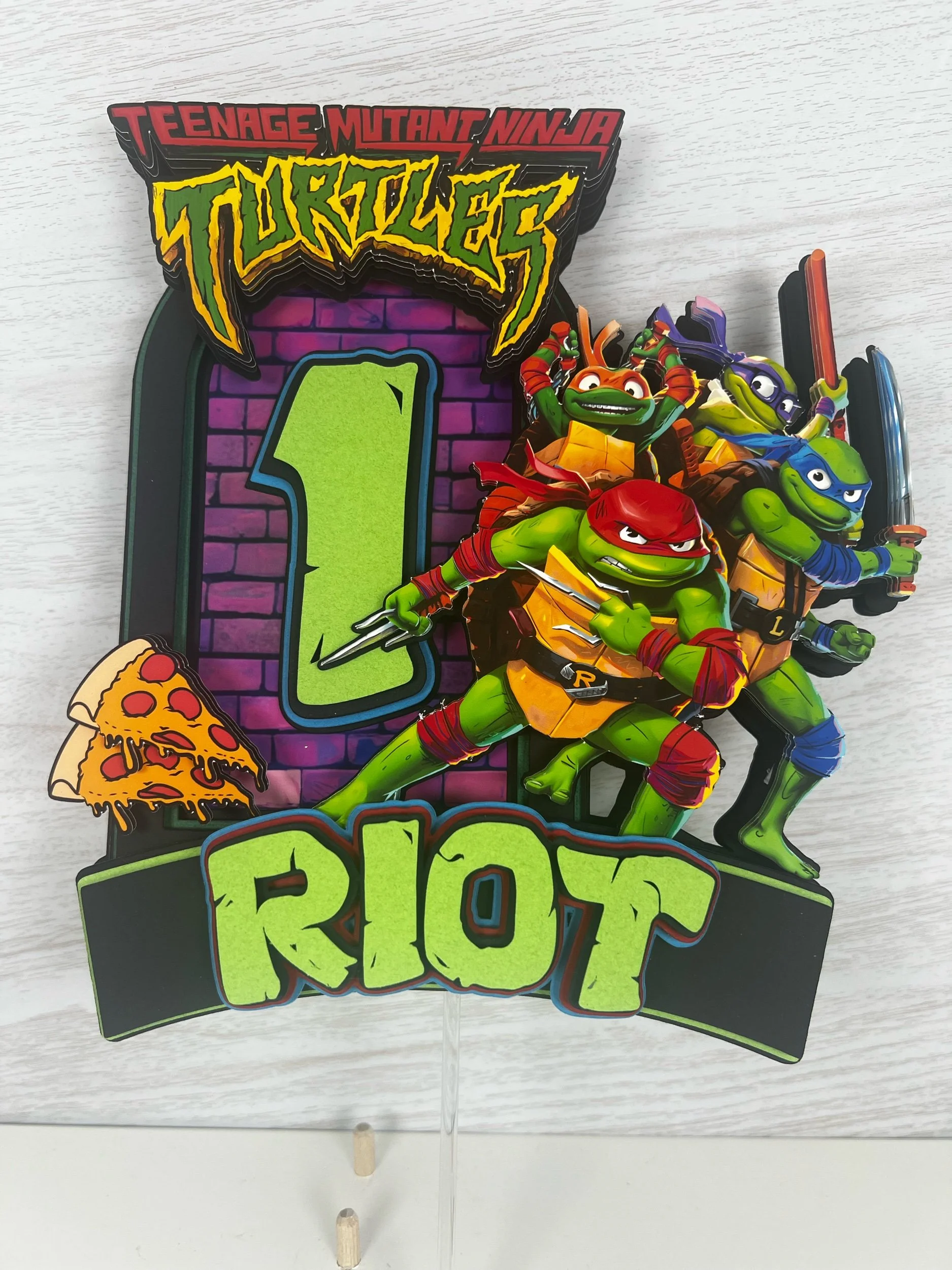 mutant turtles ninja cake topper