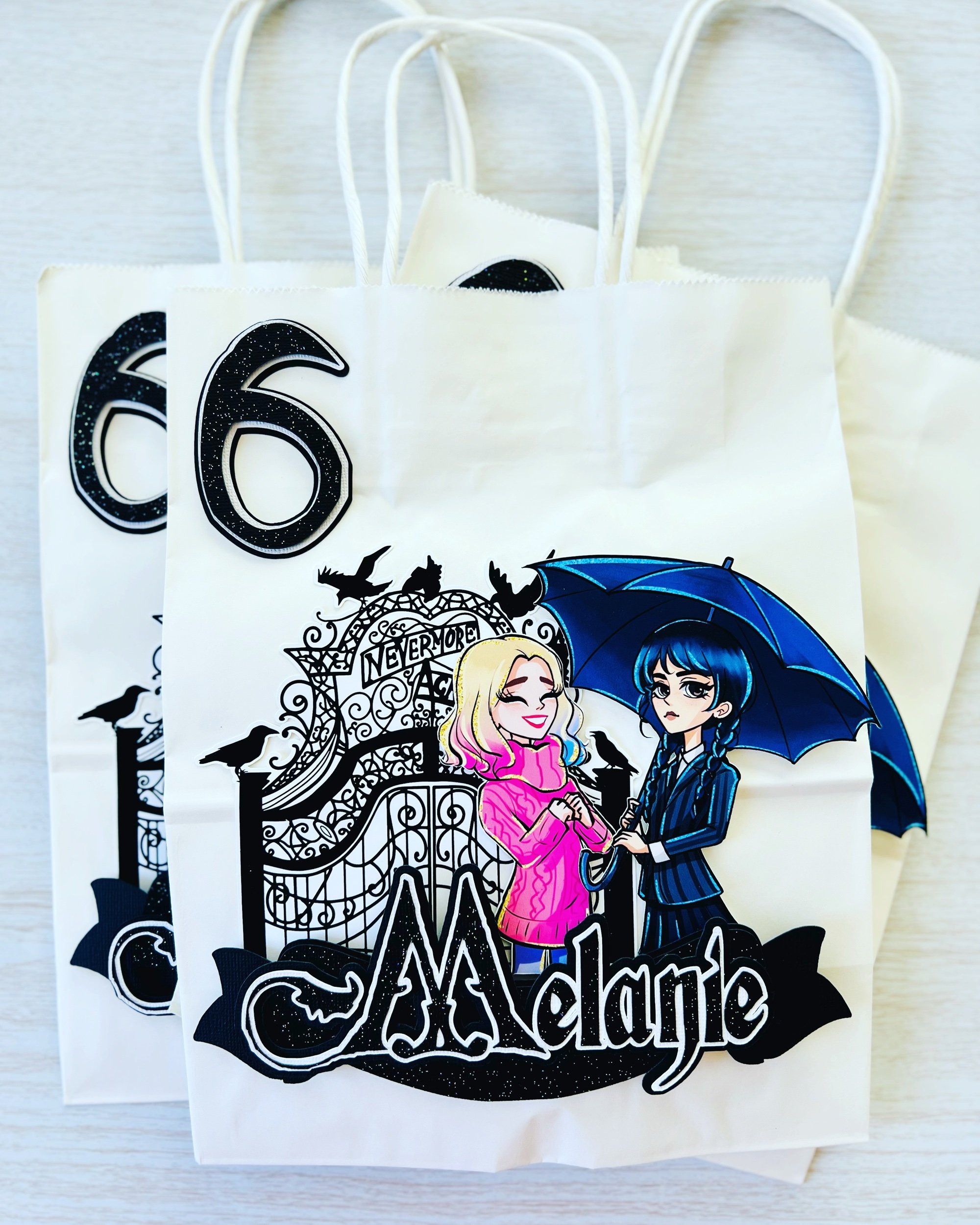 wednesday Addams personalized bags